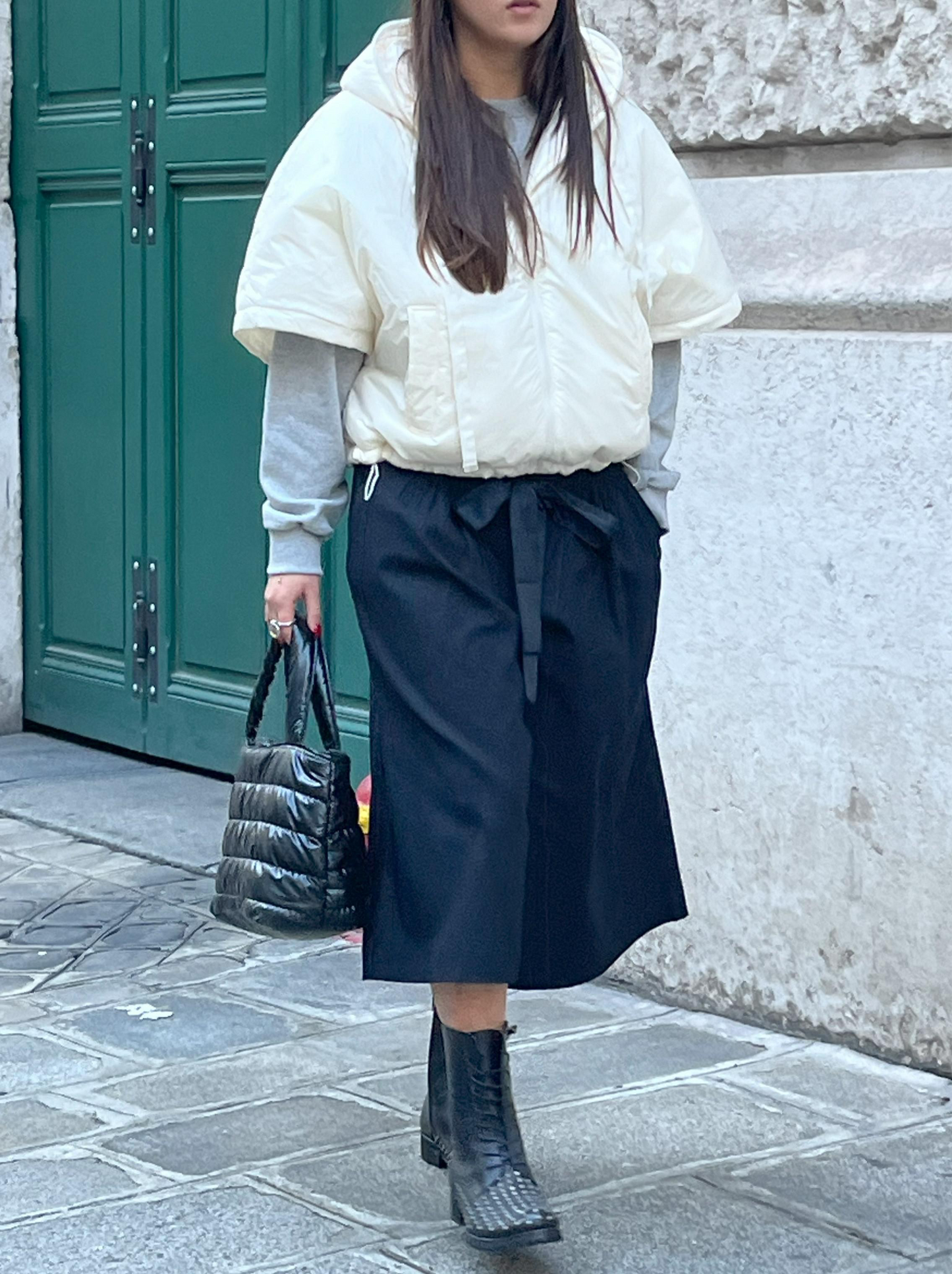 Blouson à manches mi-longues Blanc cassé