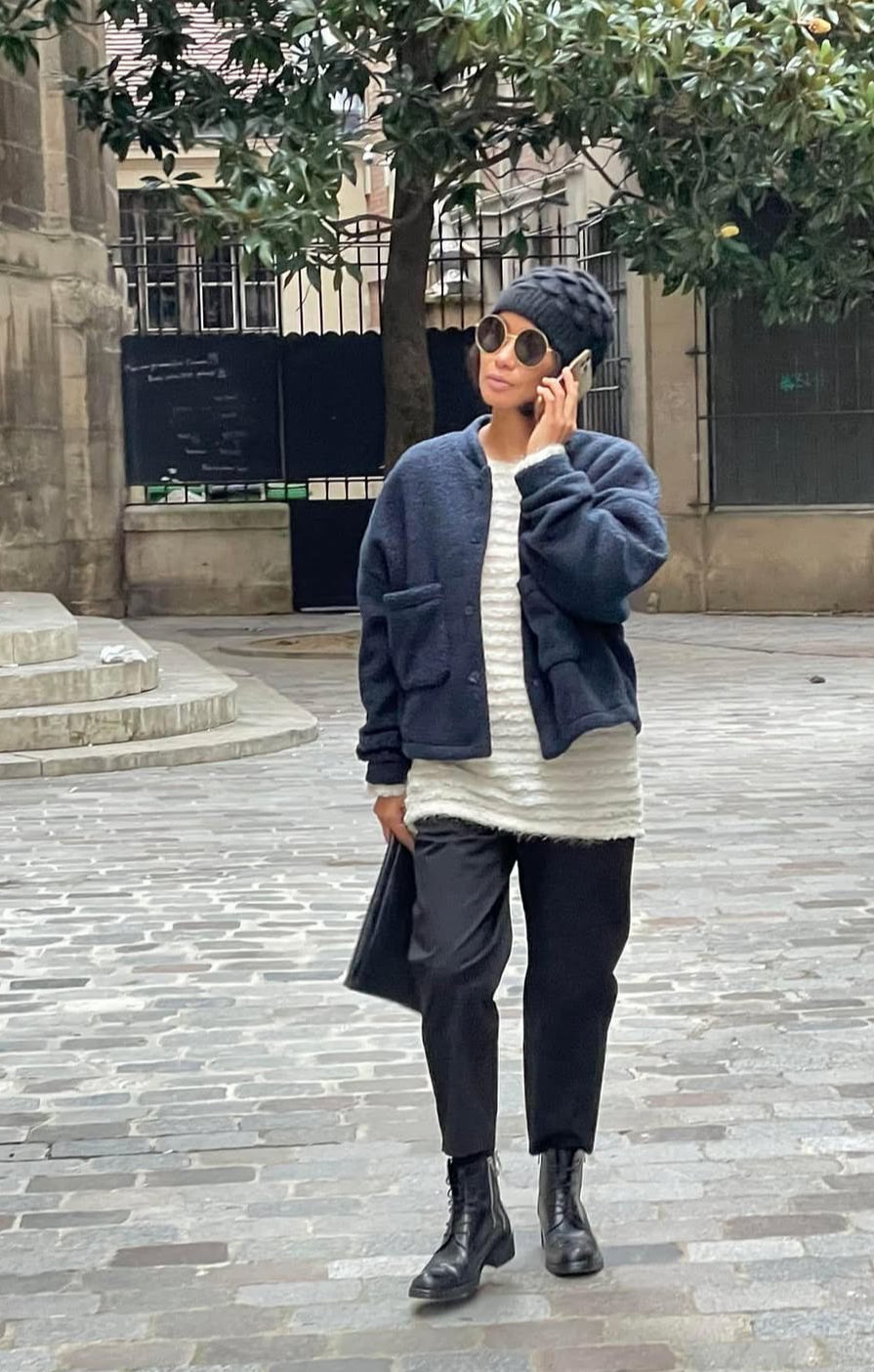 Blouson en laine bouclée Pièce basique intemporelle