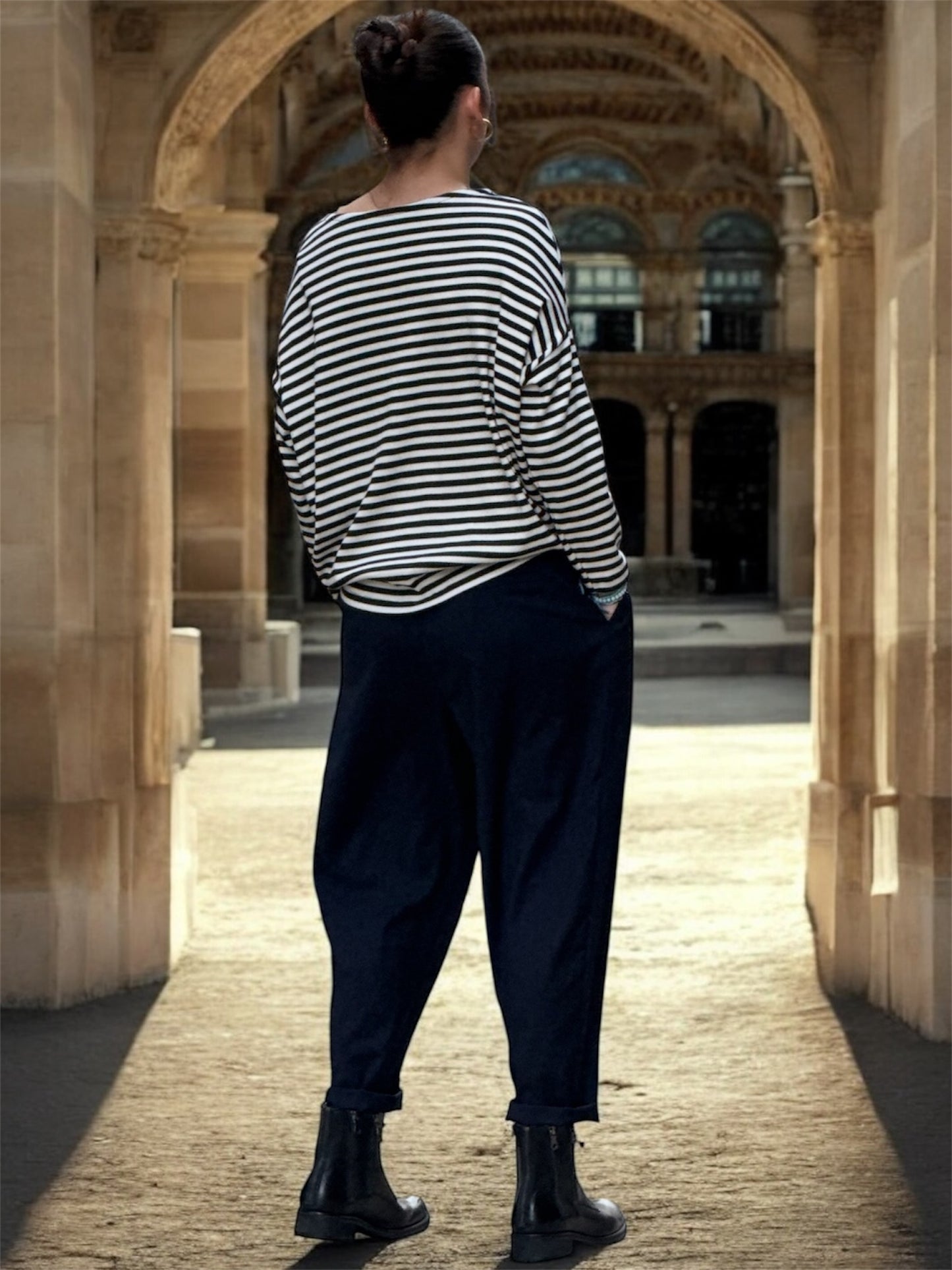 Haut coupe cocon à Rayures