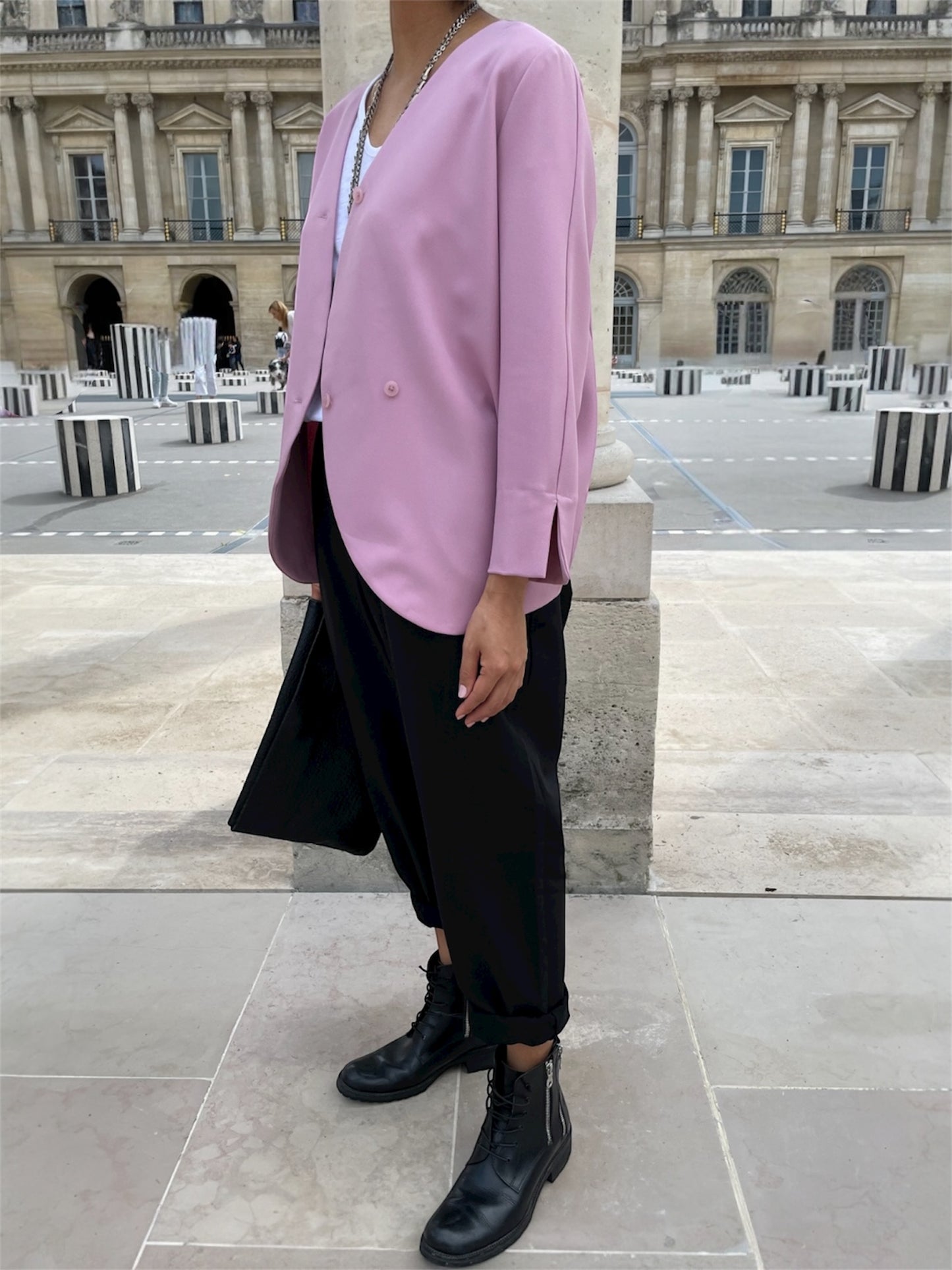 Blazer croisée sans col