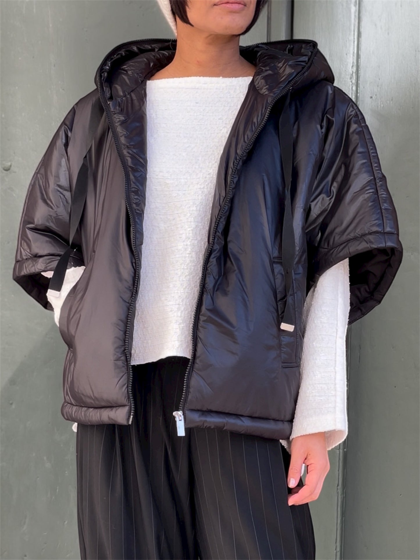 Blouson cocon crème