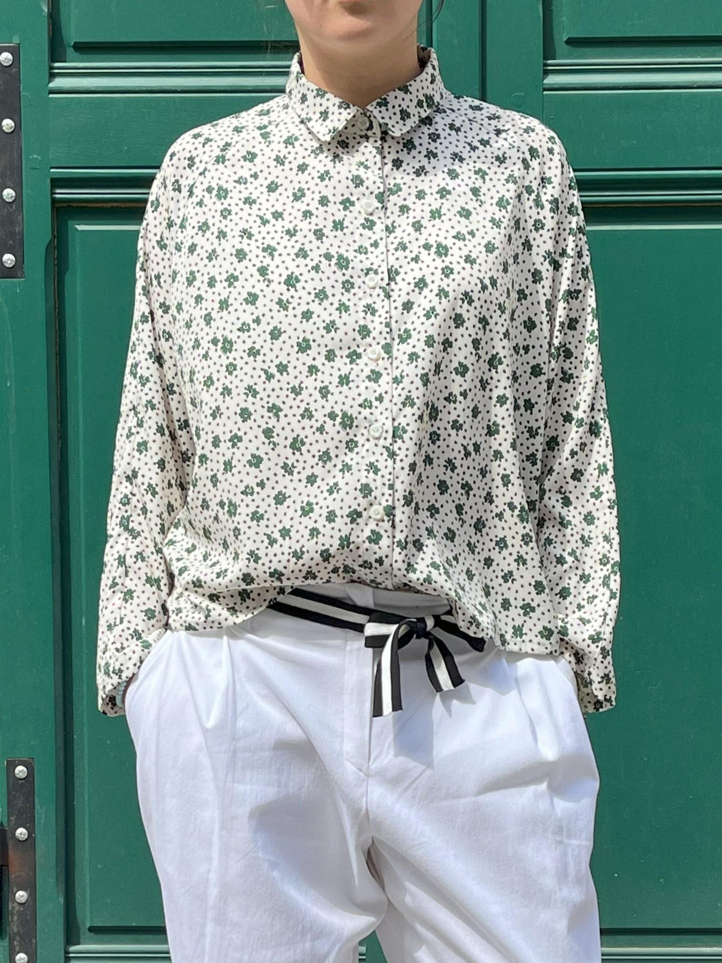 Chemise Fleurs Vertes
