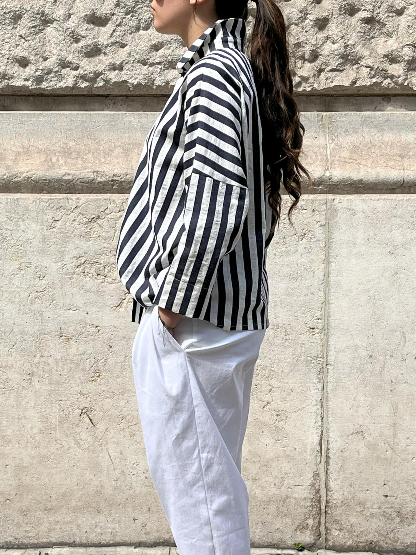 Chemise rayures manches longues