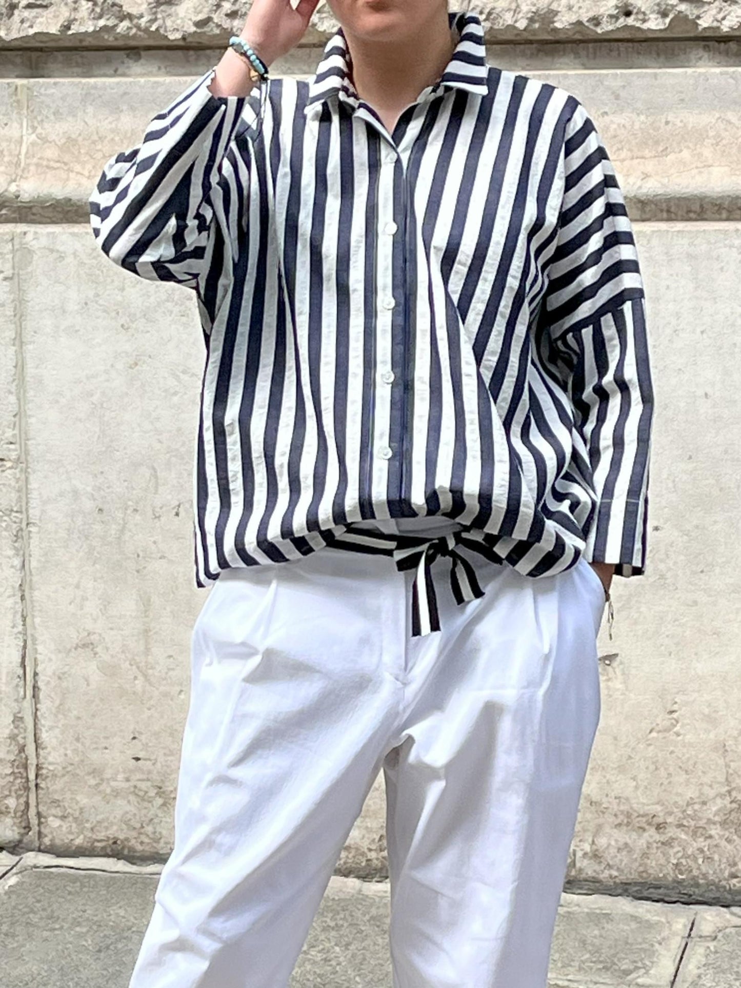 Chemise rayures manches longues