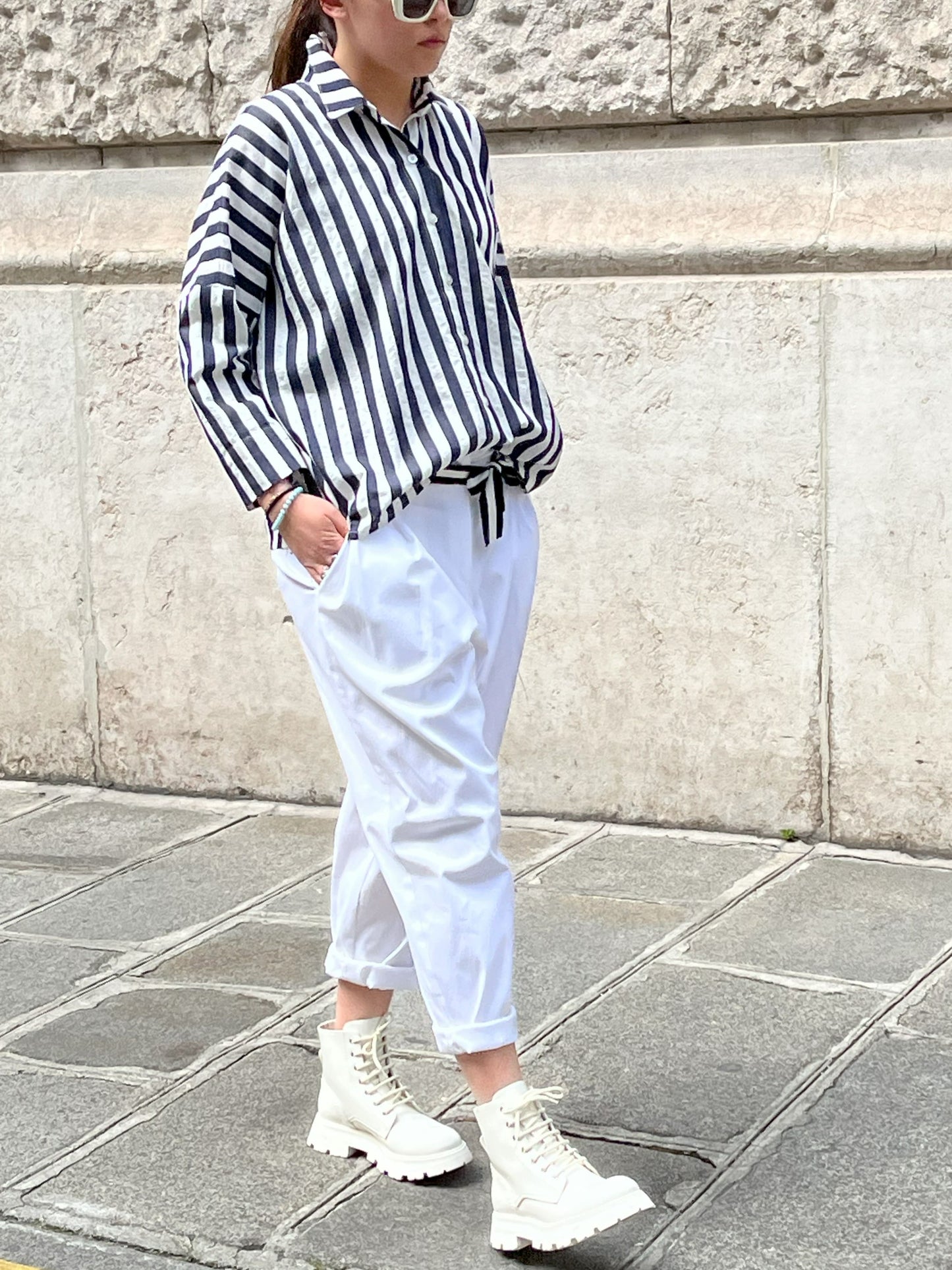 Chemise rayures manches longues