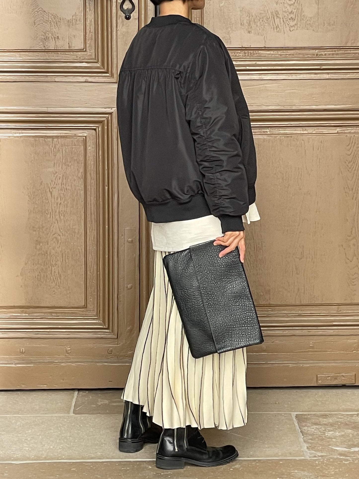 Blouson cocon aux manches plissées, look féminin