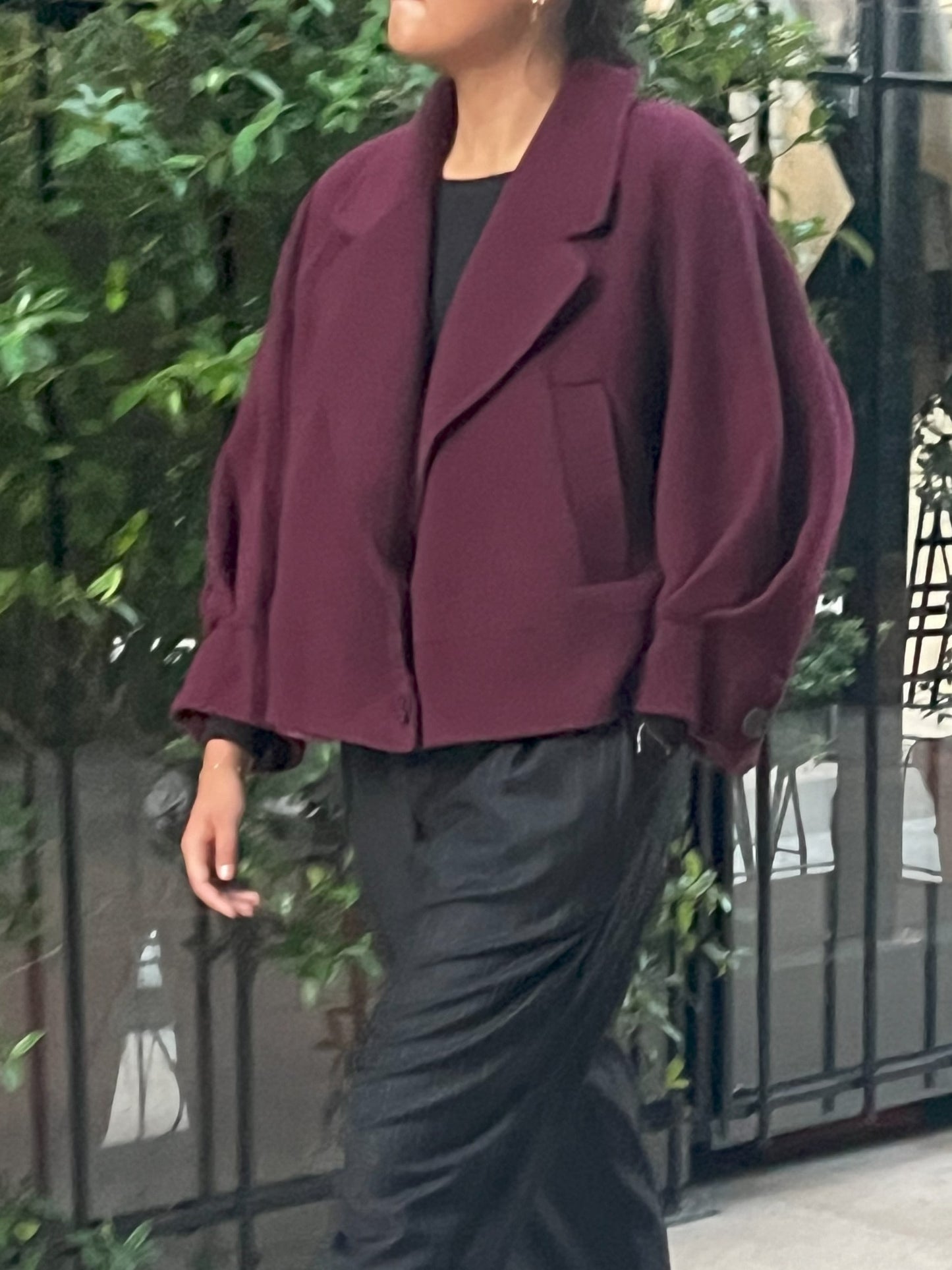 Veste en Cachemire Bordeaux