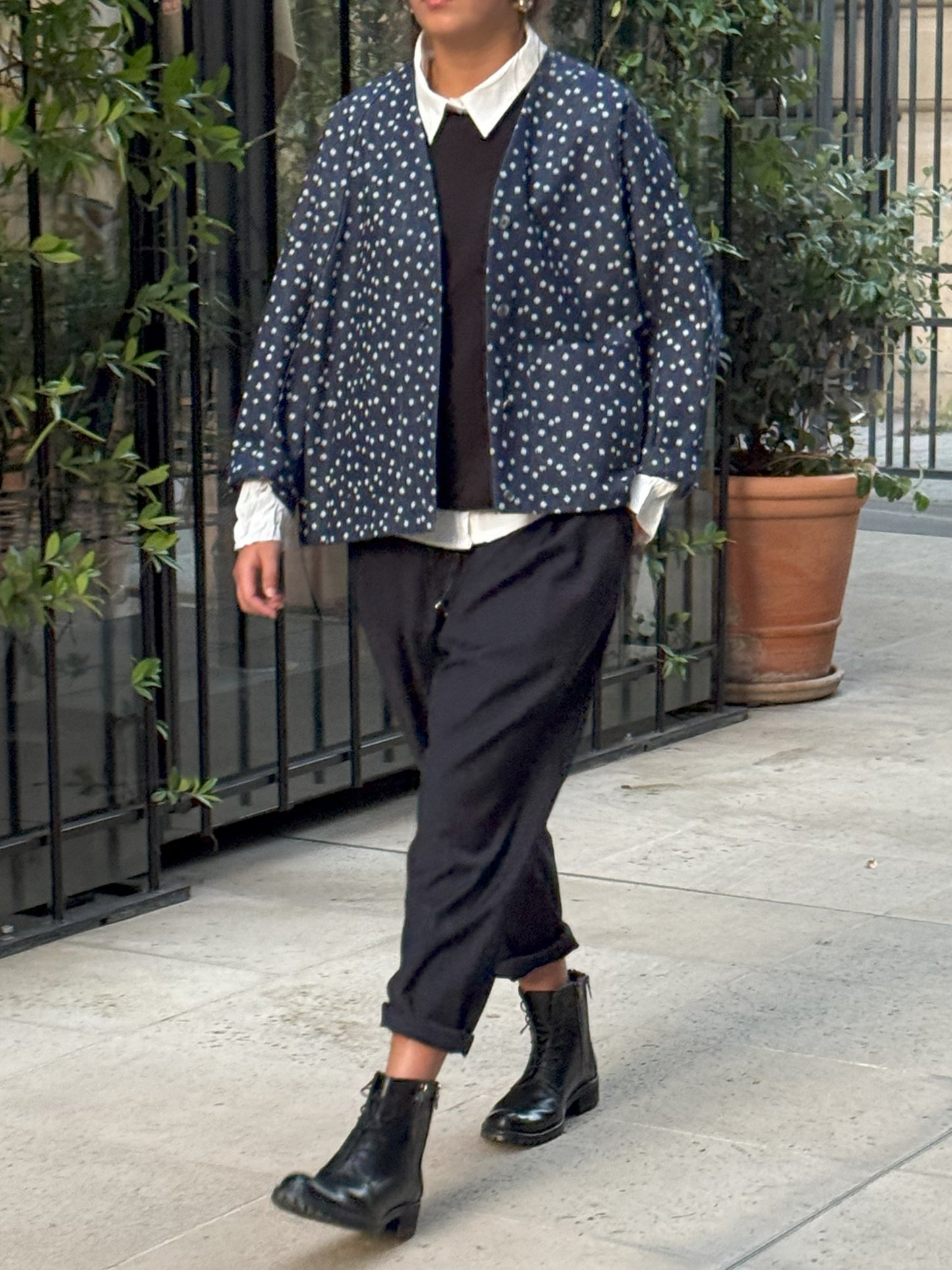 Veste en Denim à imprimé fleuri