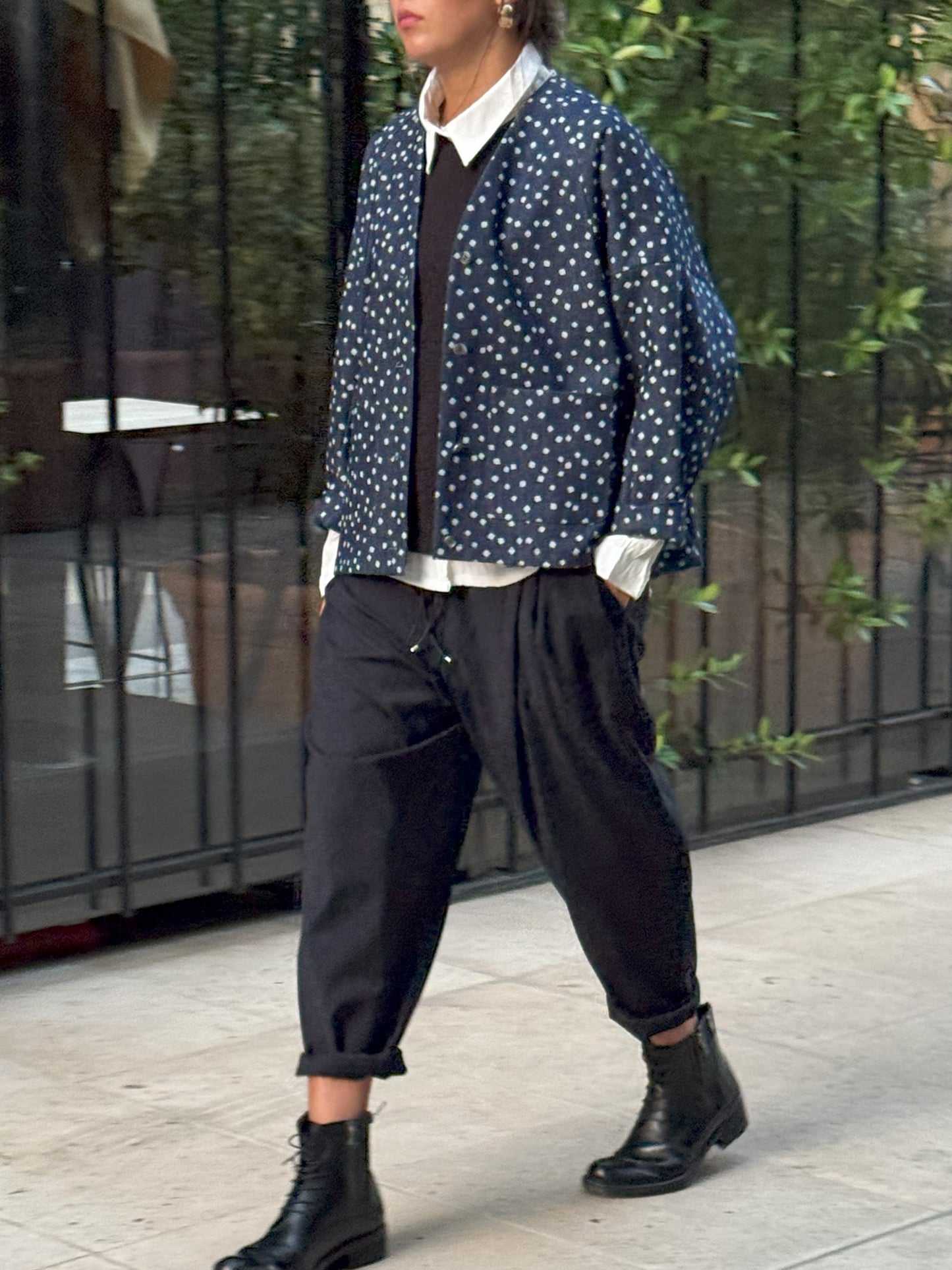 Veste en Denim à imprimé fleuri