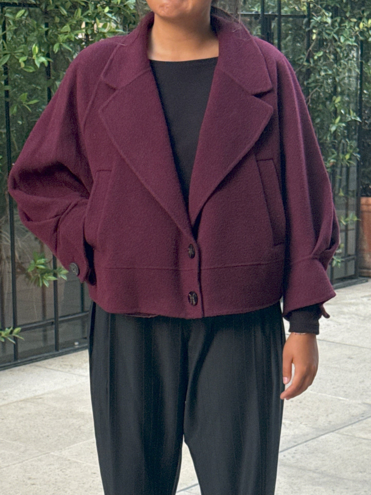Veste en Cachemire Bordeaux