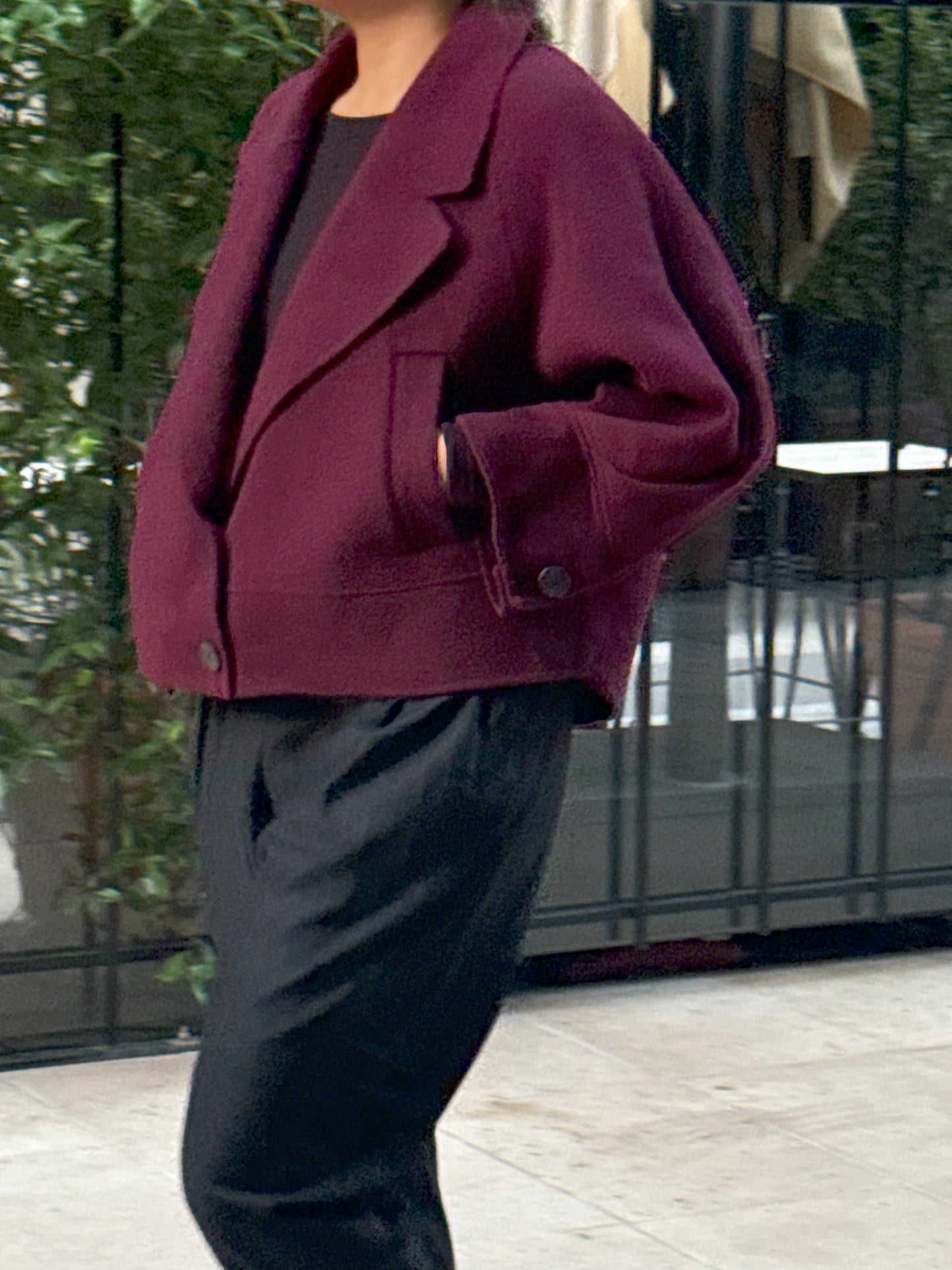 Veste en Cachemire Bordeaux