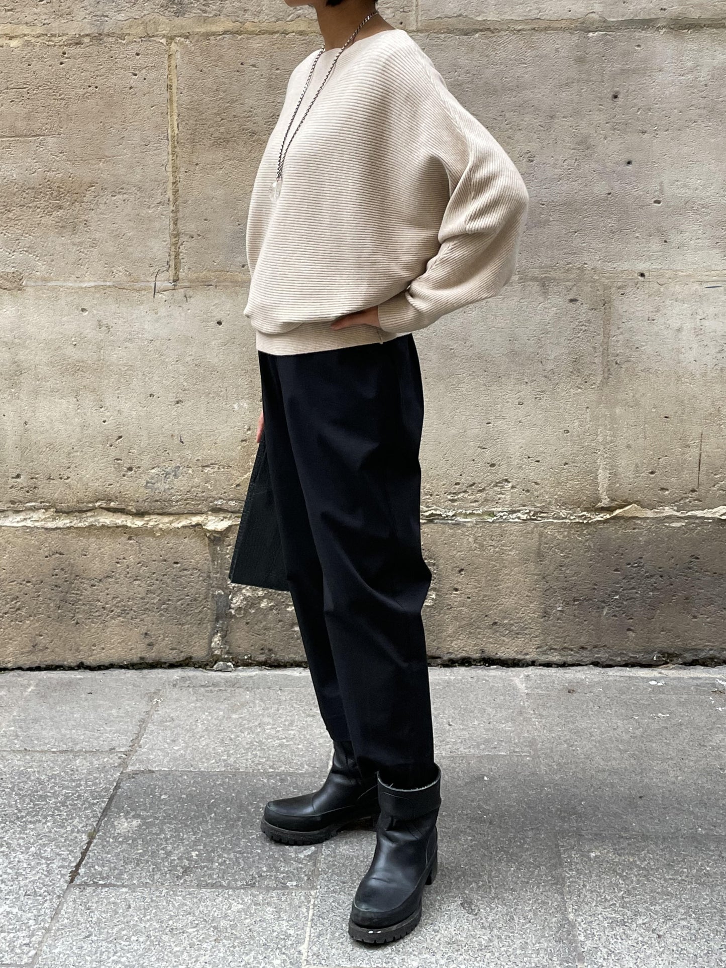 Pantalon cigarette noir