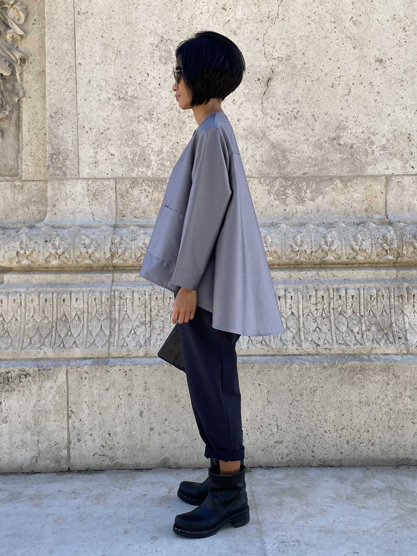 Chemise dressy grise