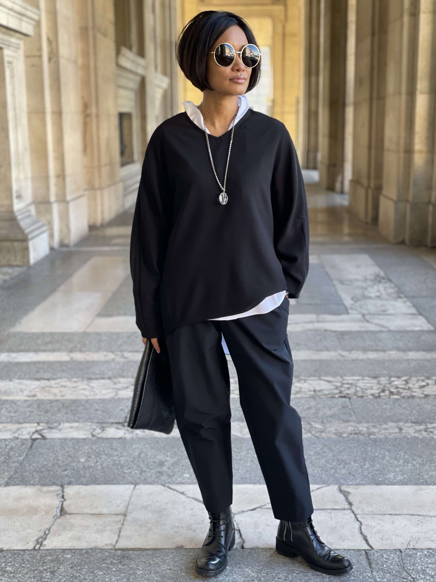 Sweat-shirt noir stylé