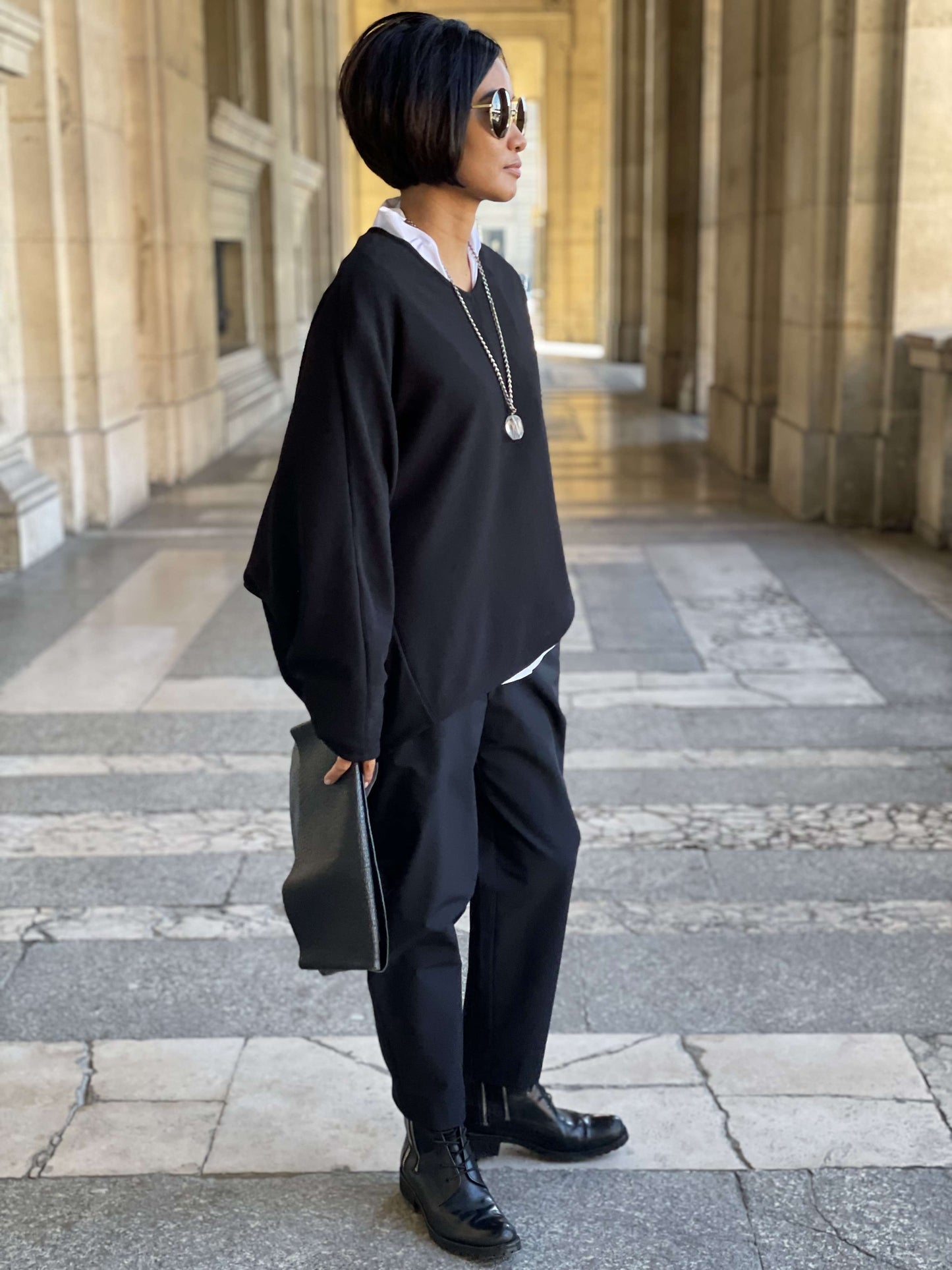 Sweat-shirt noir stylé