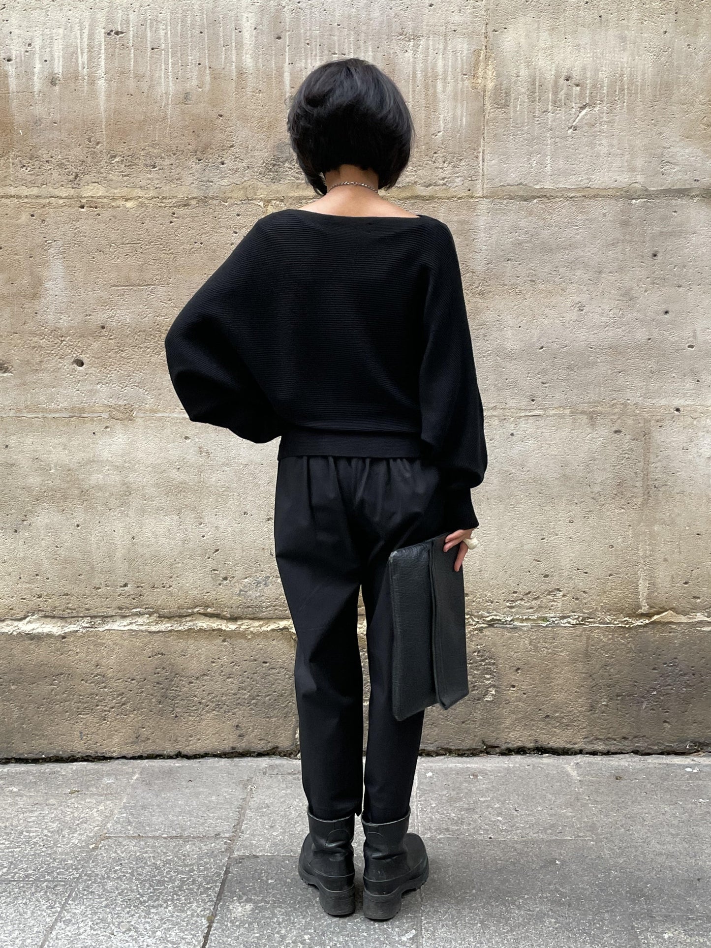 Pantalon cigarette noir