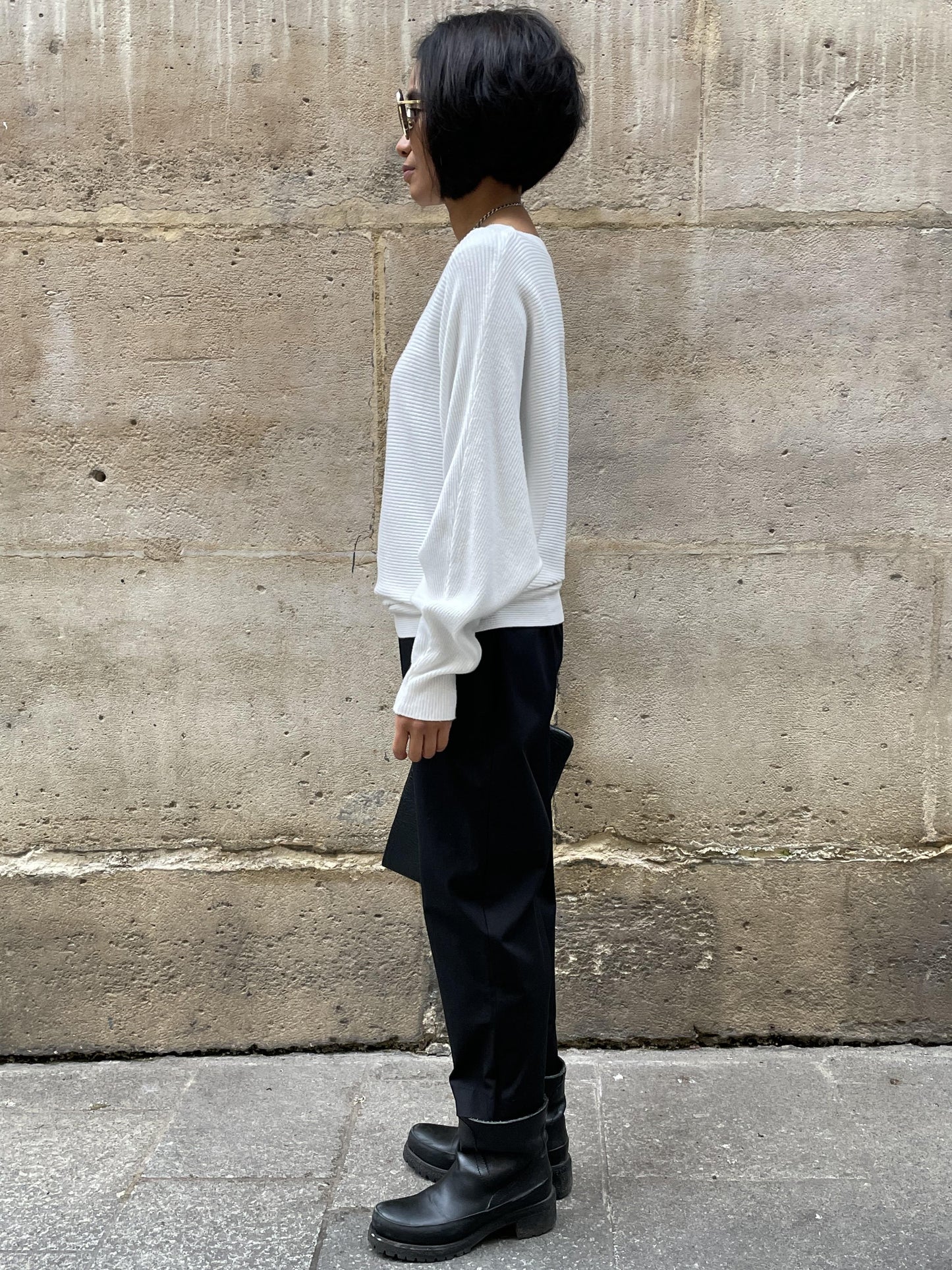 Pantalon cigarette noir