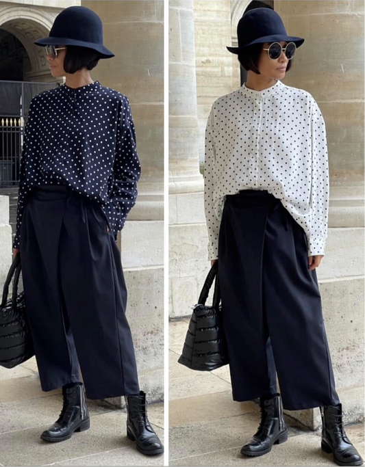 Chemise Dots Love blanche