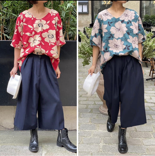 Blouse imprimé floral oversize