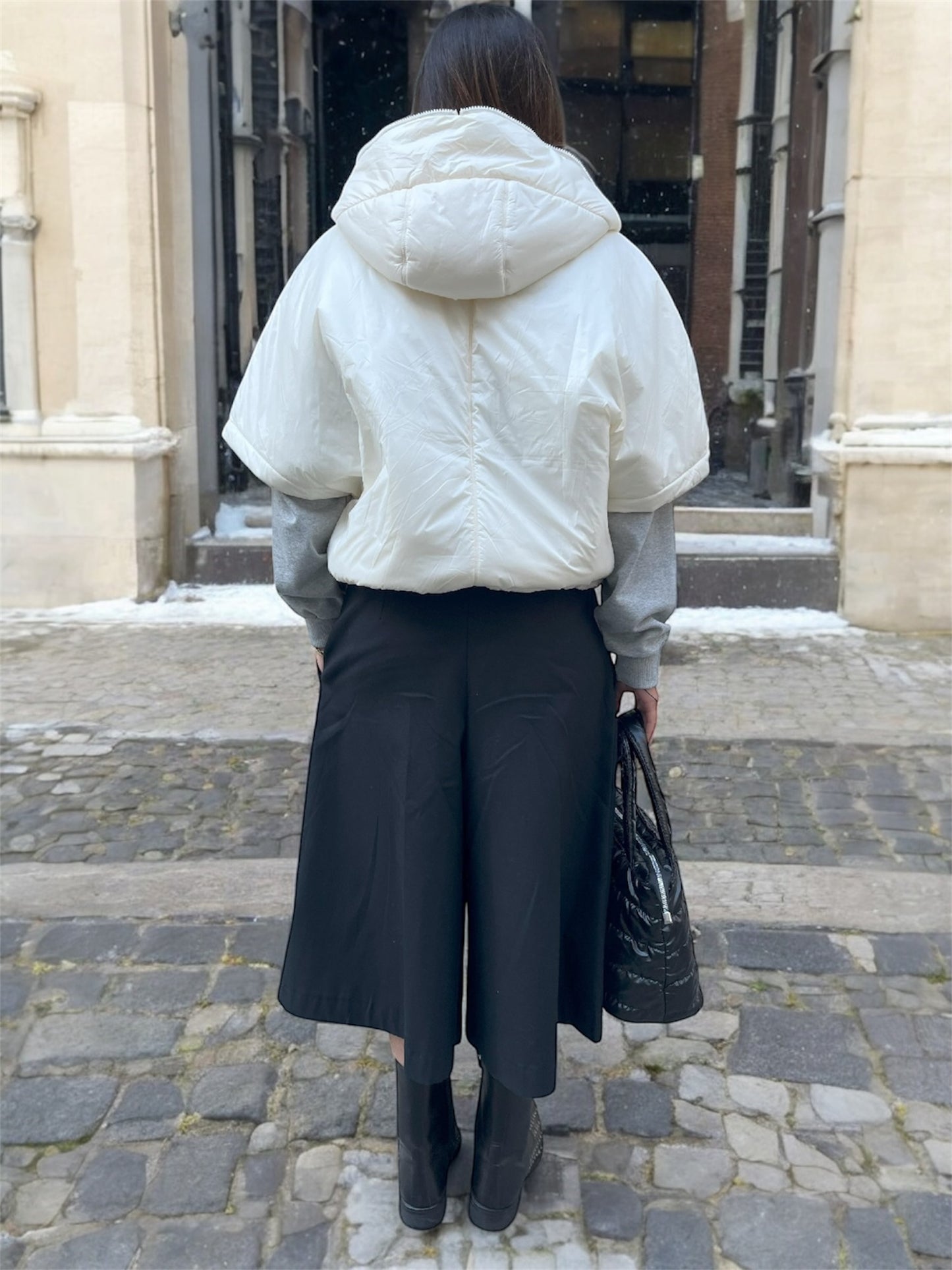 Blouson cocon crème