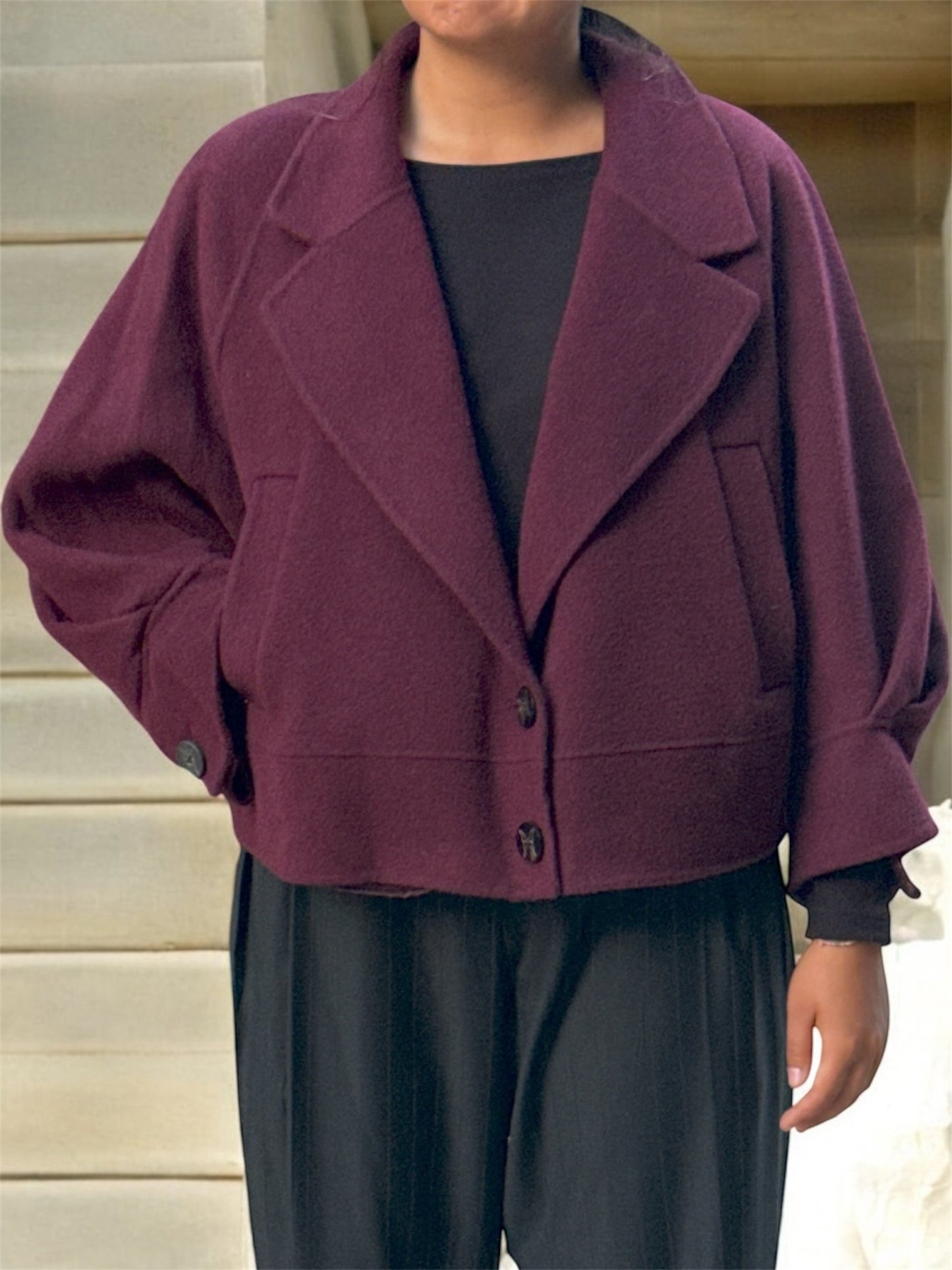 Veste en Cachemire Bordeaux