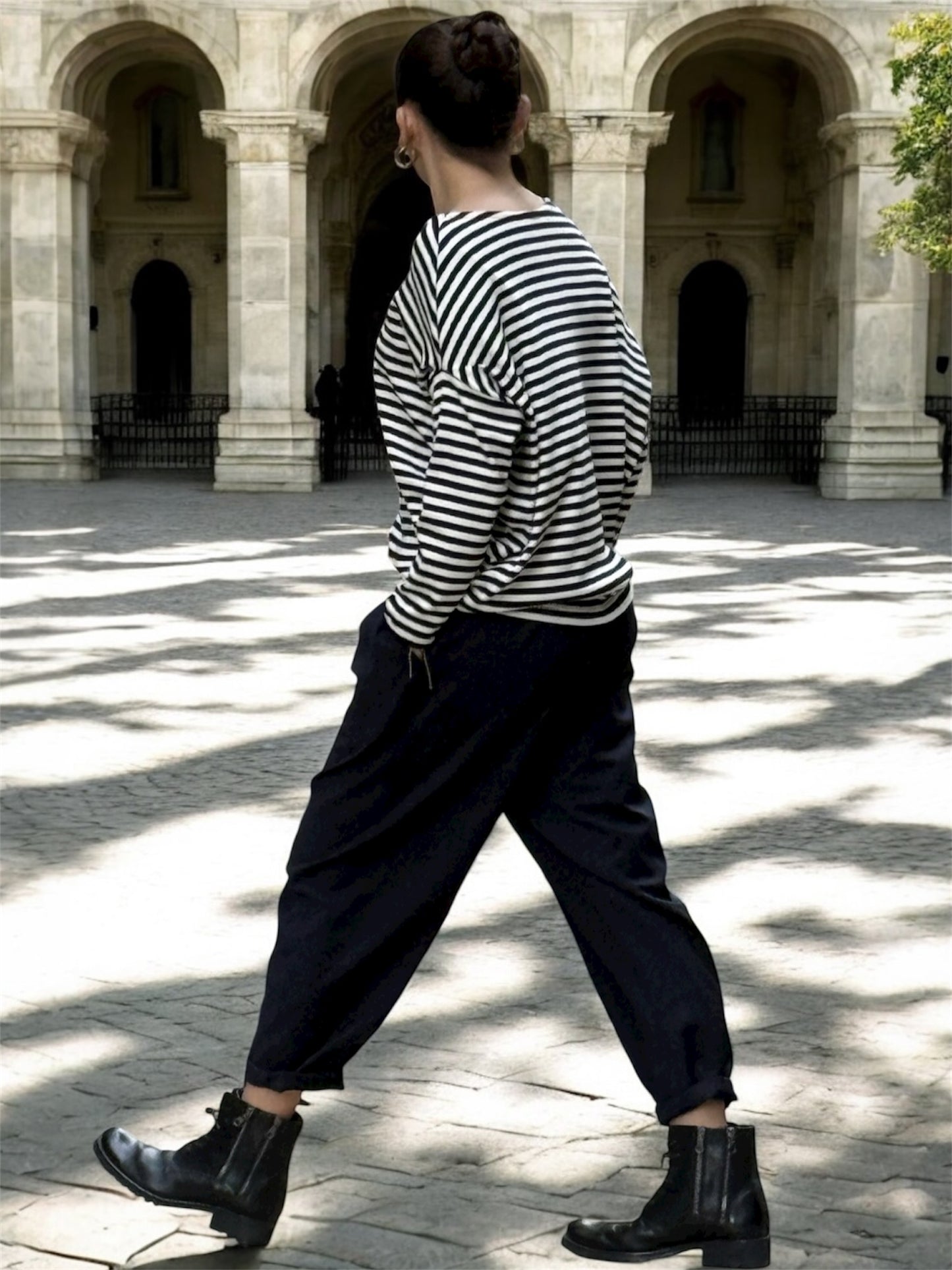 Haut coupe cocon à Rayures