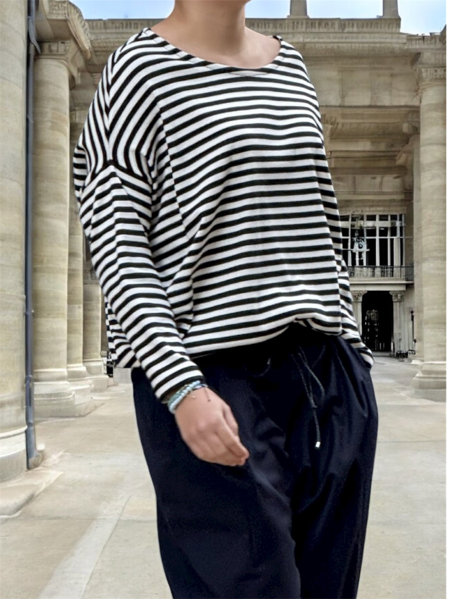 Haut coupe cocon à Rayures