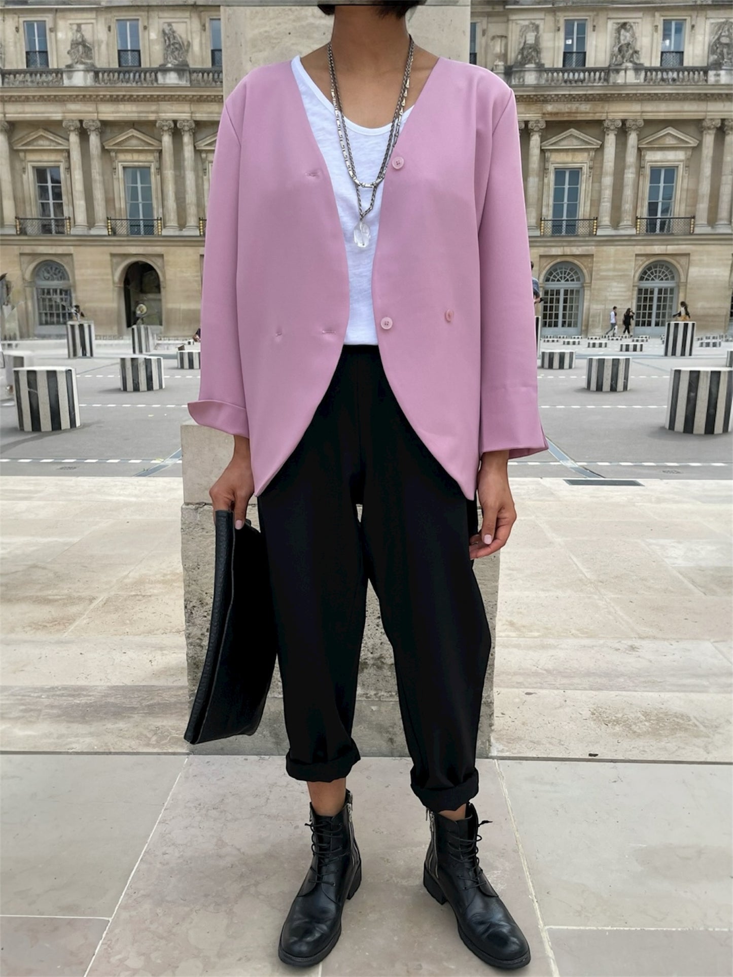 Blazer croisée sans col