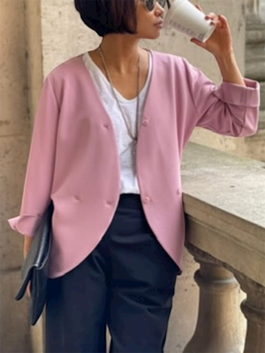 Blazer croisée sans col