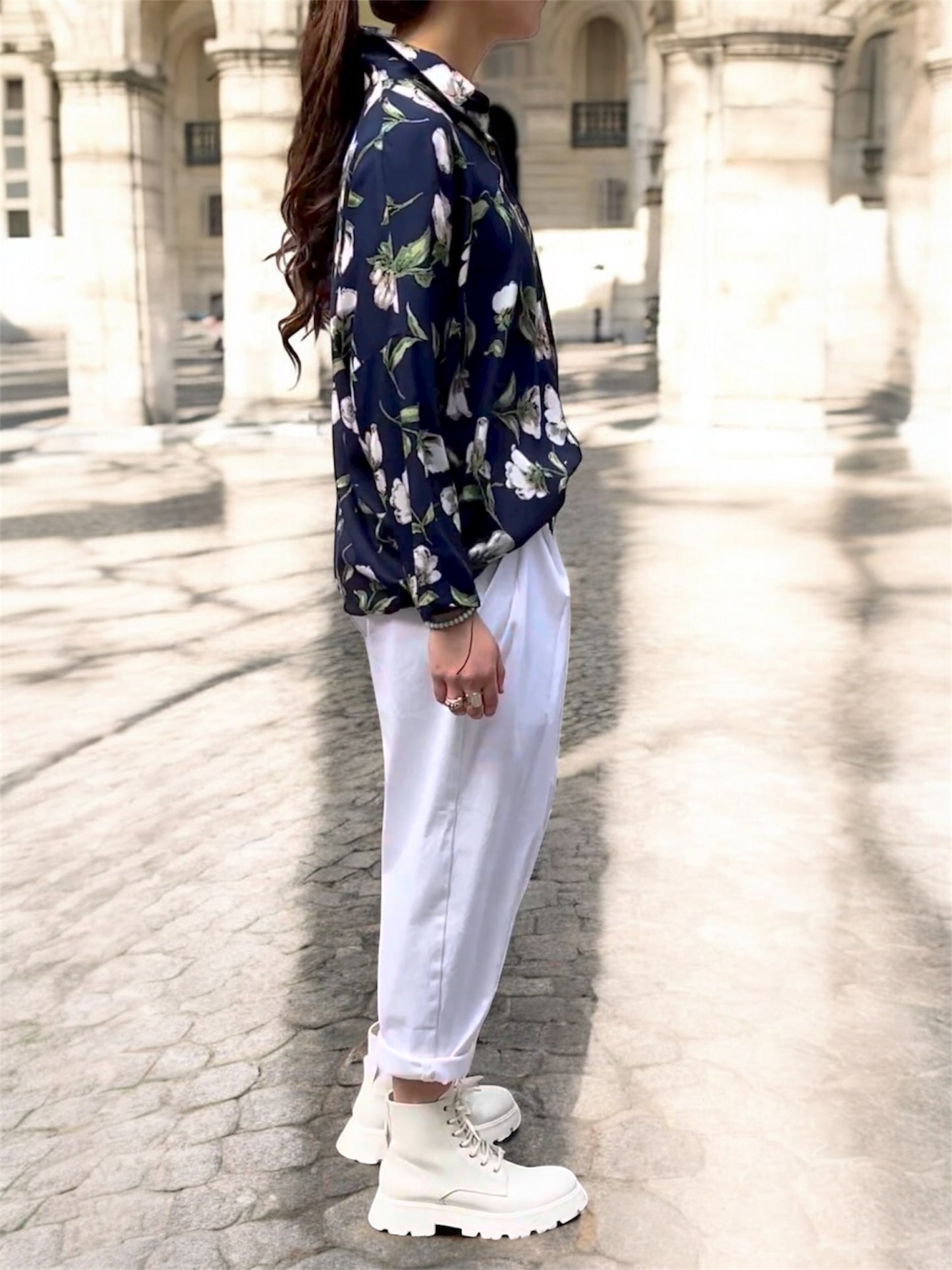 Chemise en soie fluide