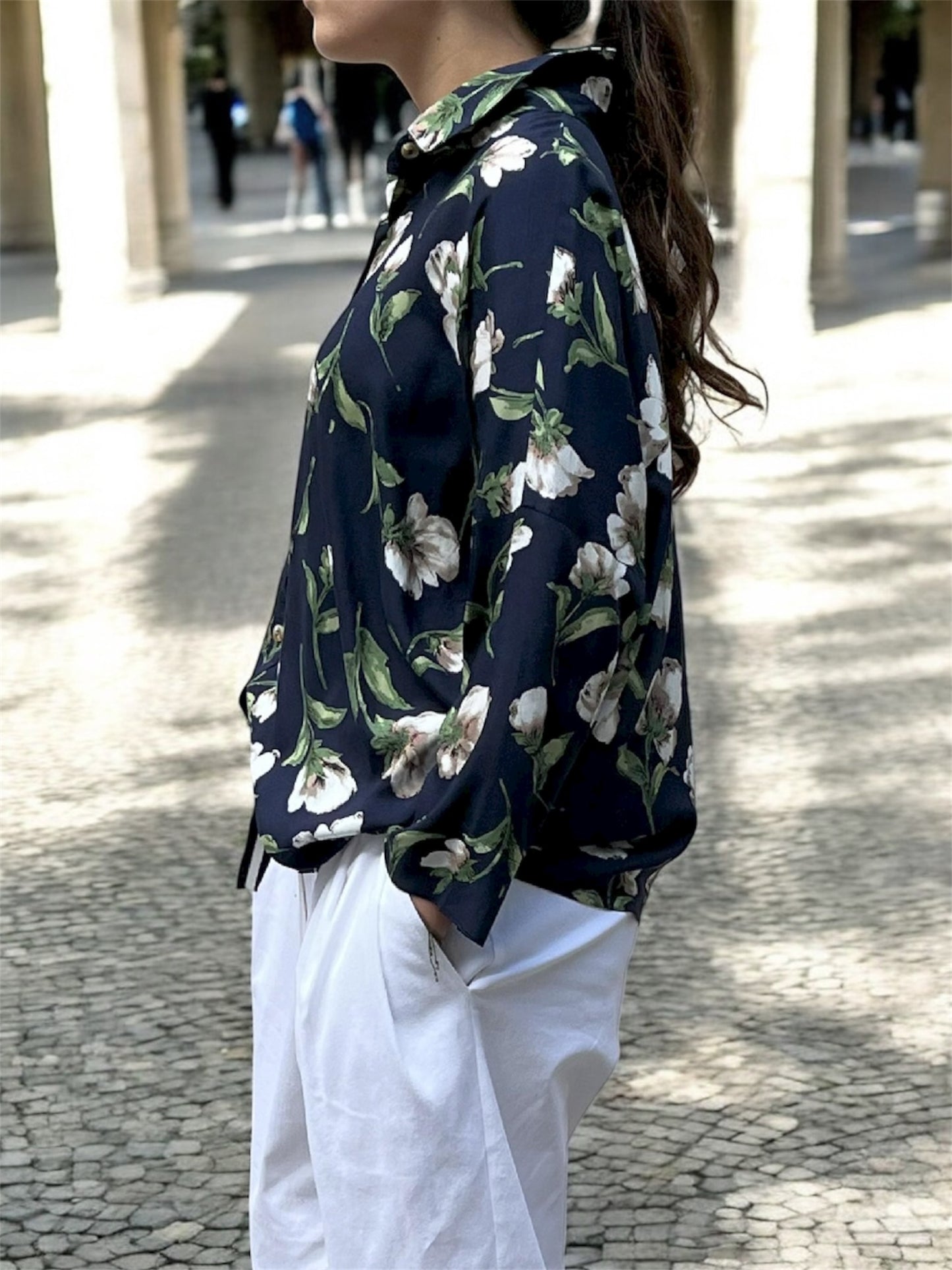 Chemise en soie fluide