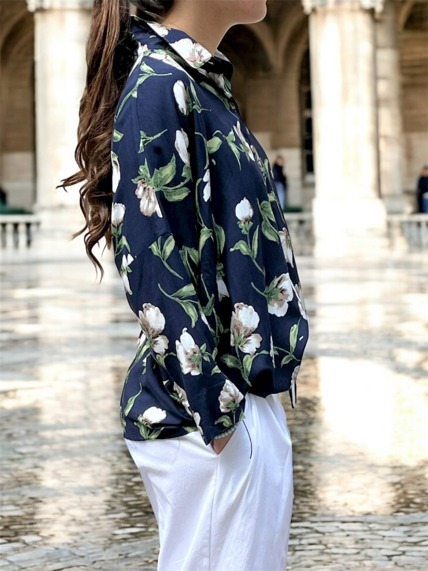 Chemise en soie fluide