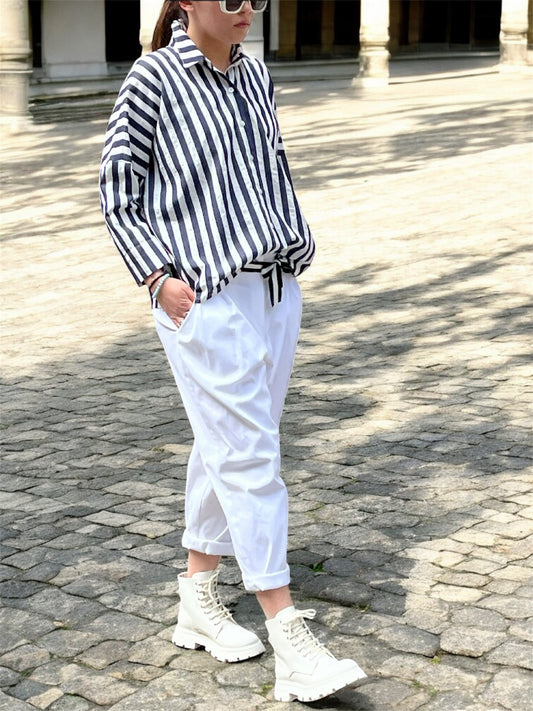 Chemise rayures manches longues