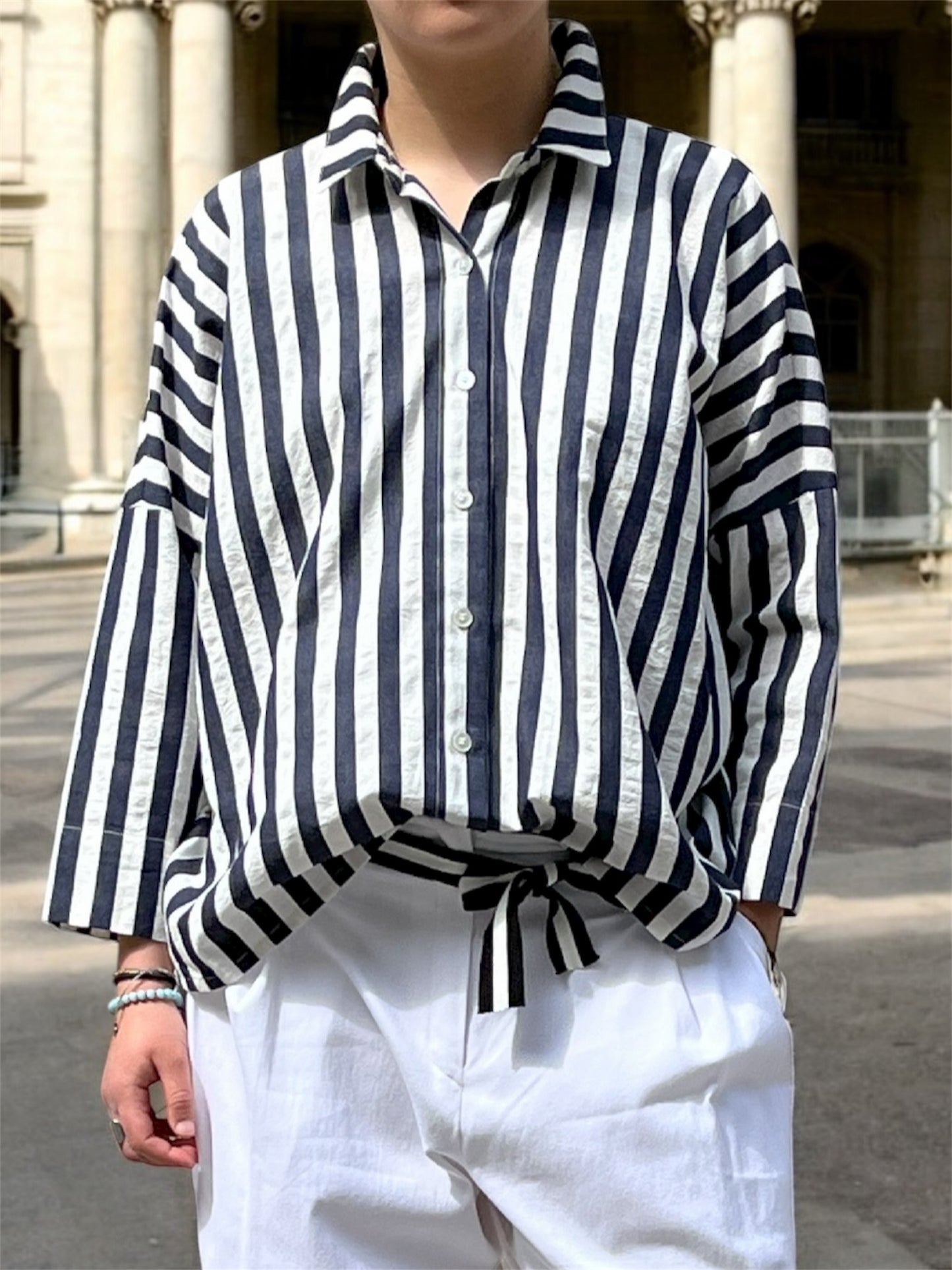 Chemise rayures manches longues