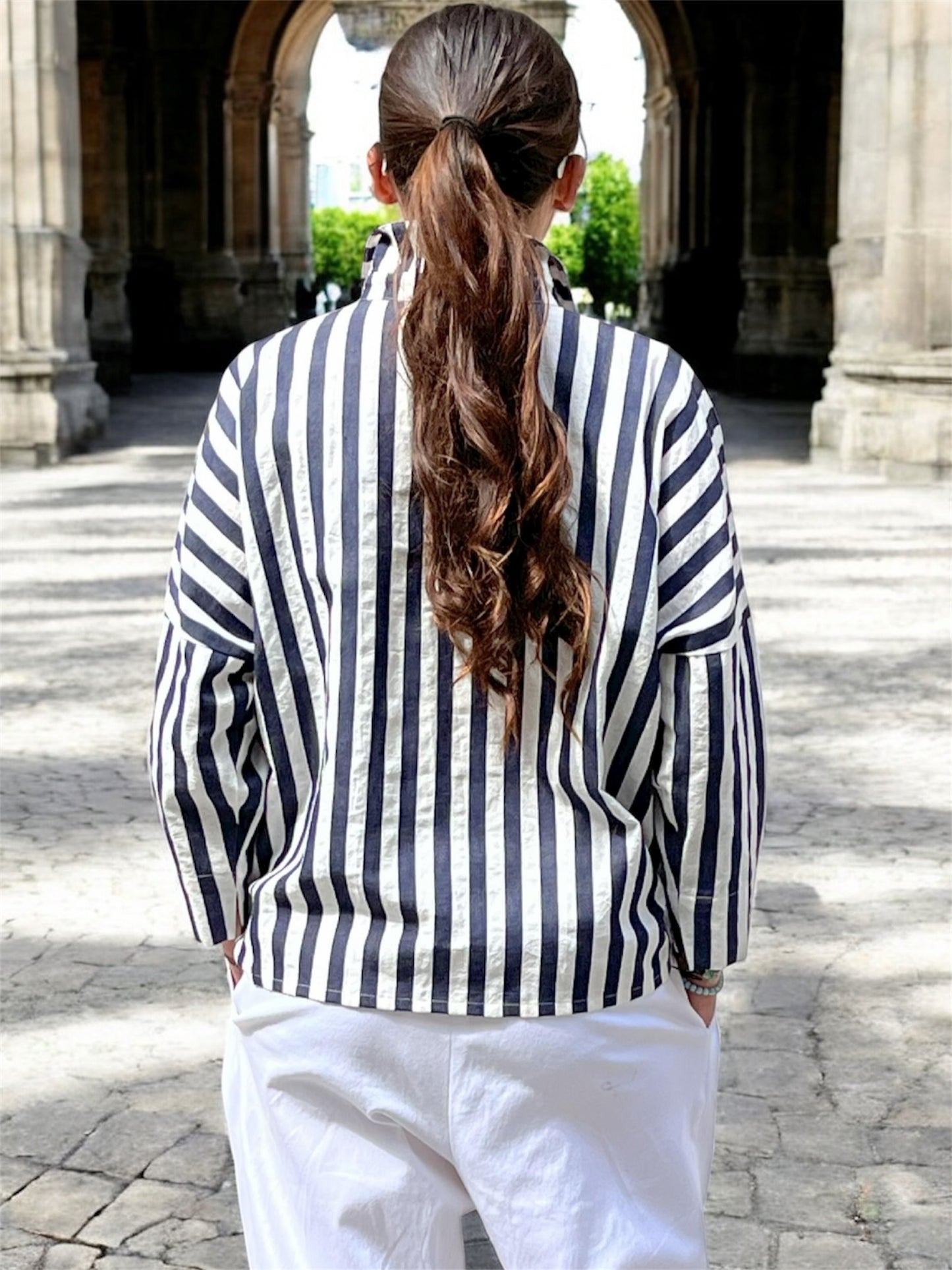 Chemise rayures manches longues