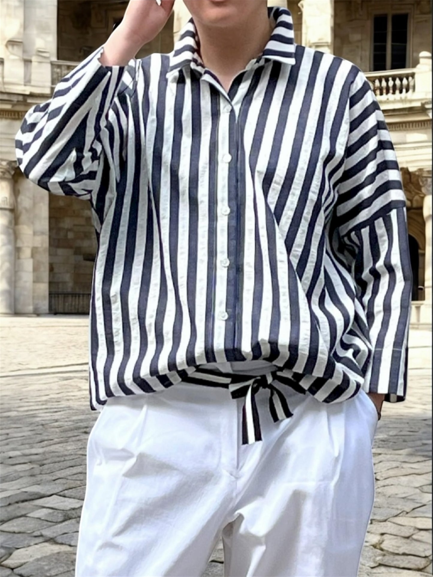 Chemise rayures manches longues