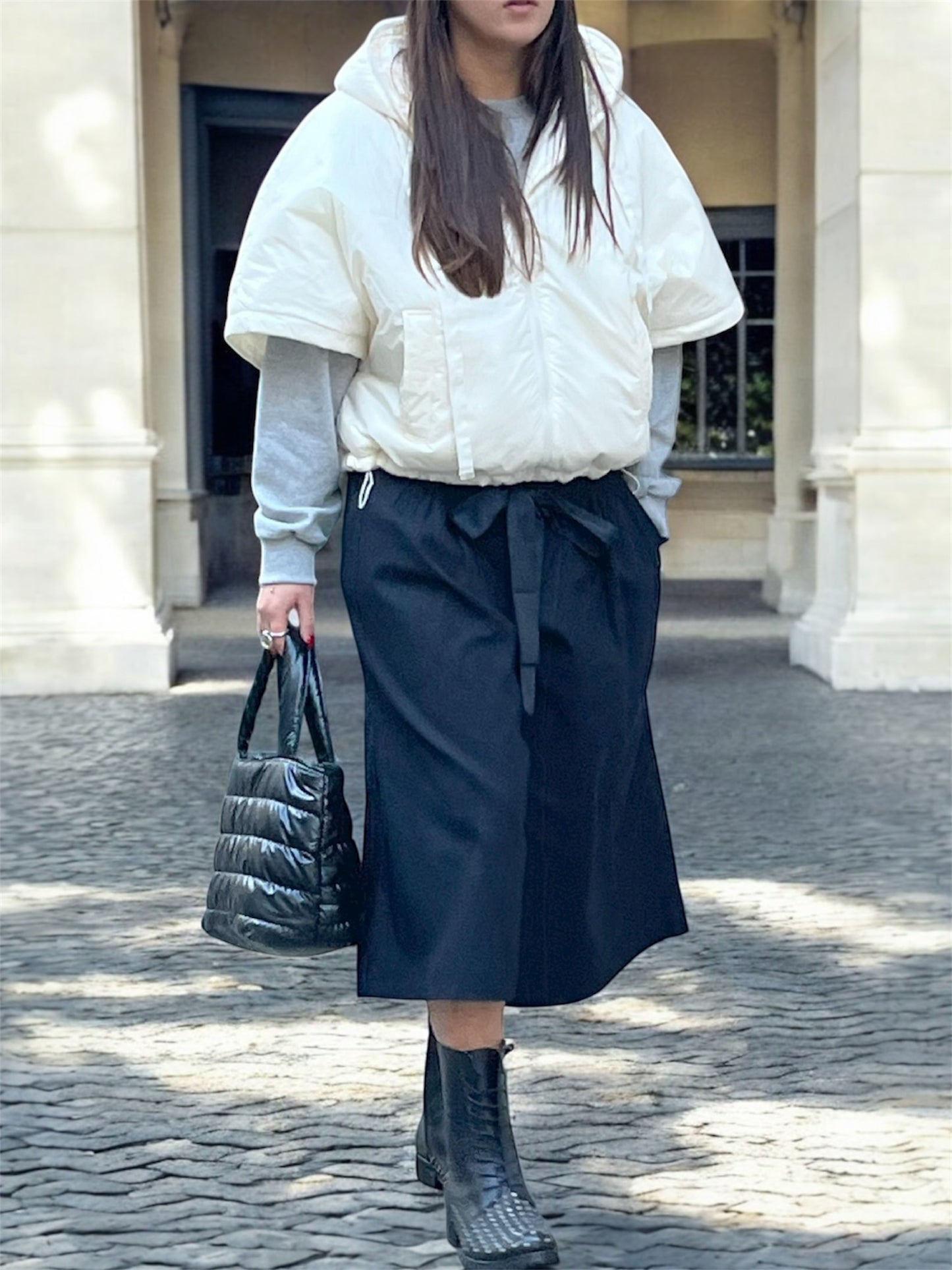 Blouson cocon crème