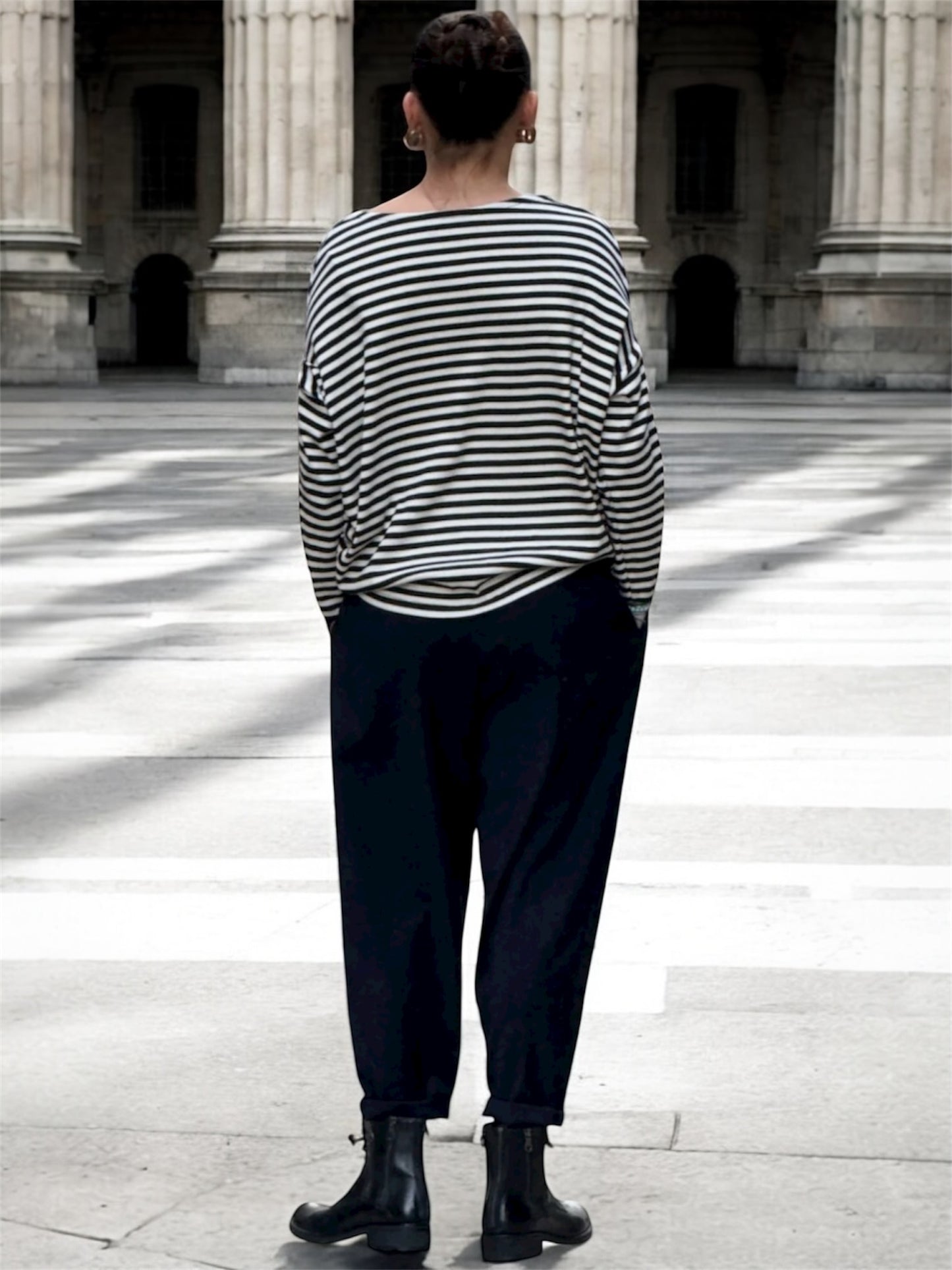 Haut coupe cocon à Rayures