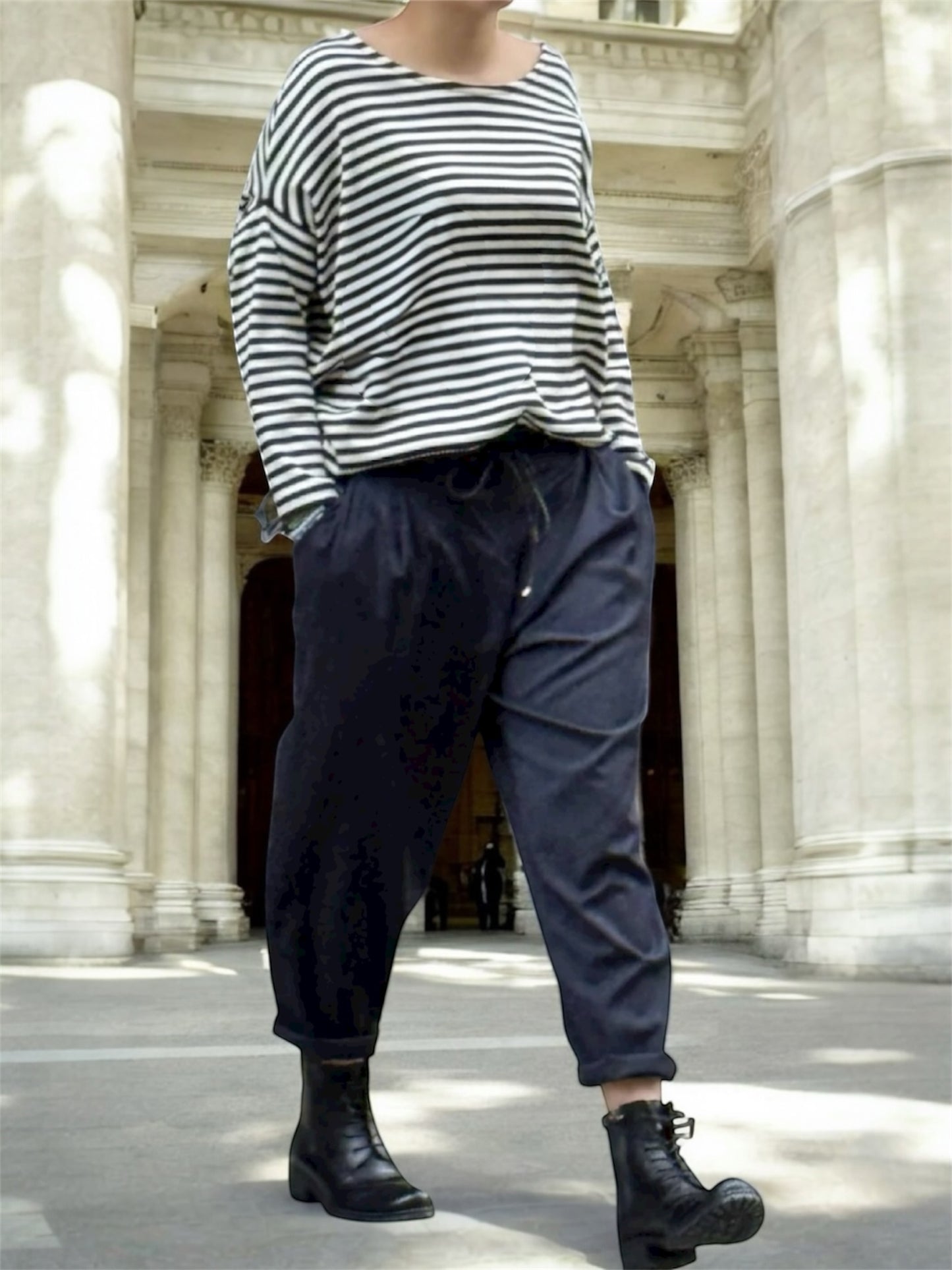 Haut coupe cocon à Rayures