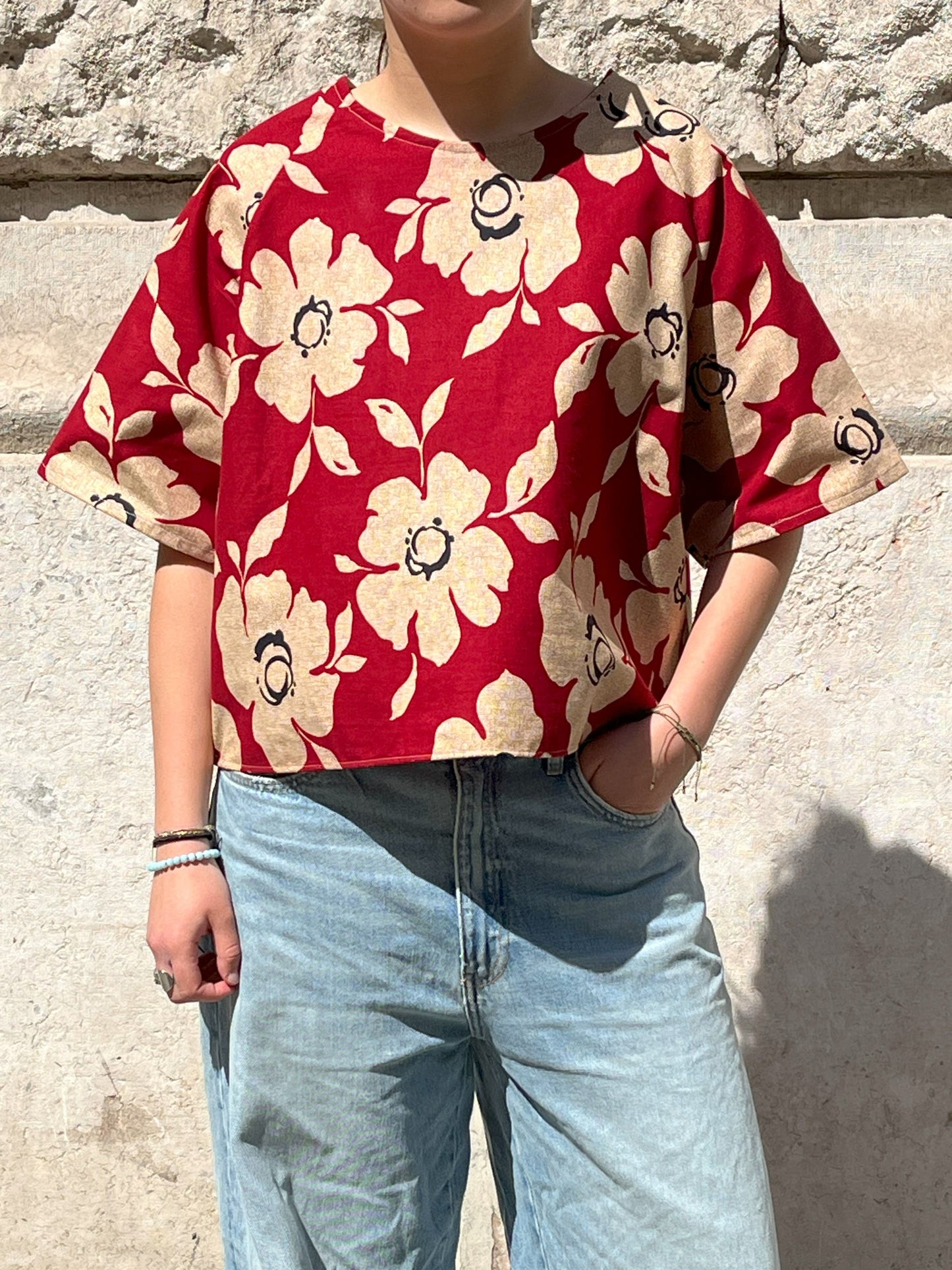 Blouse Hana Loose rouge