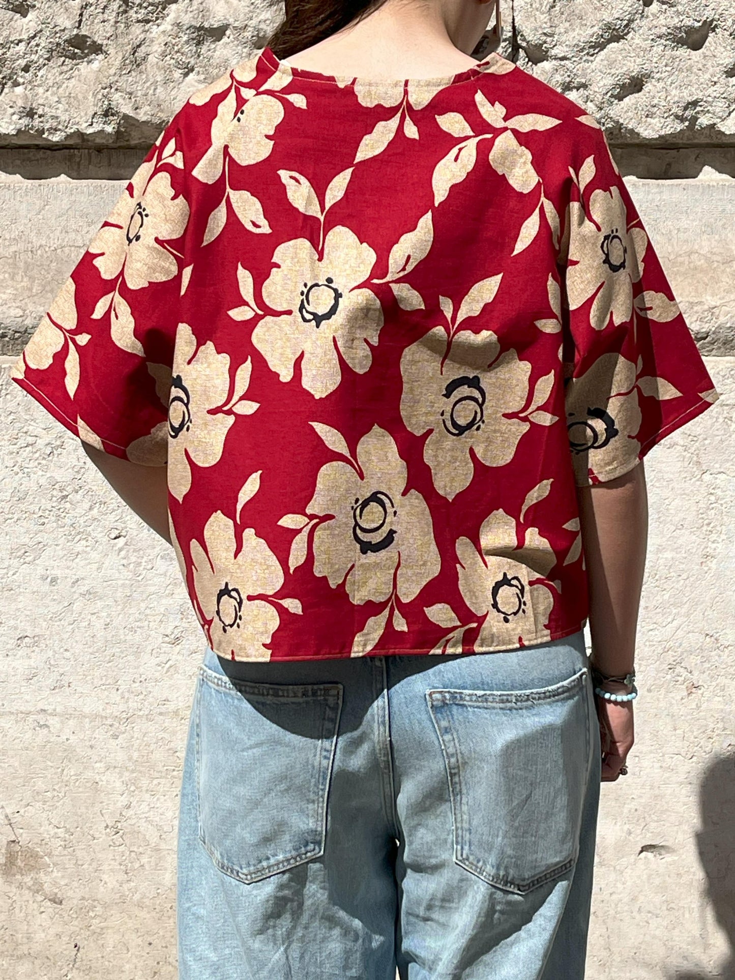 Blouse Hana Loose rouge