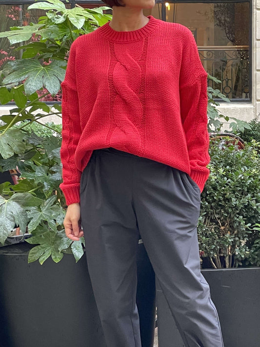 Pull classique Rouge
