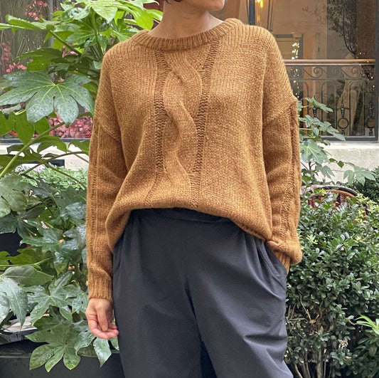 Pull classique marron
