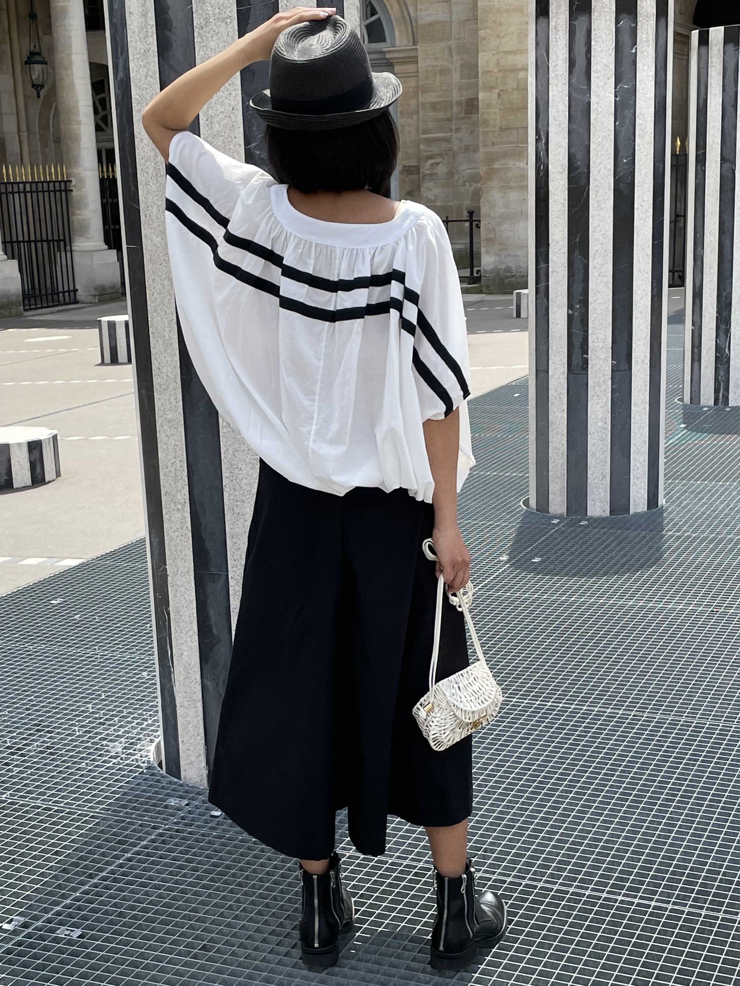 Blouse ample bandes dorsales