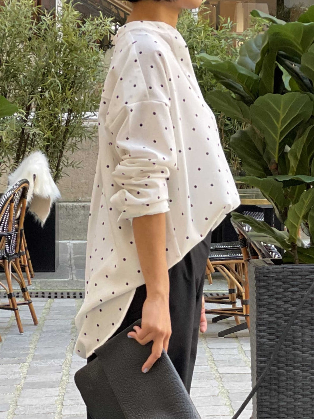 Chemise à pois légère