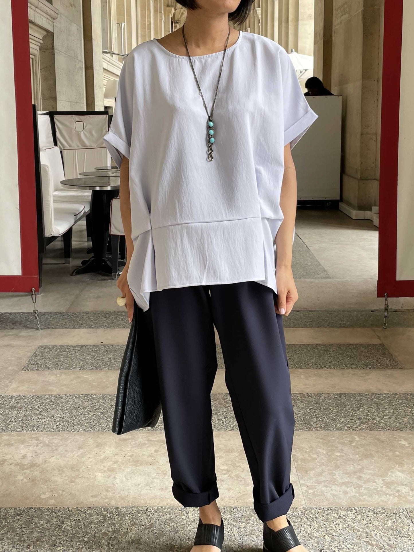 Blouse gris lavande