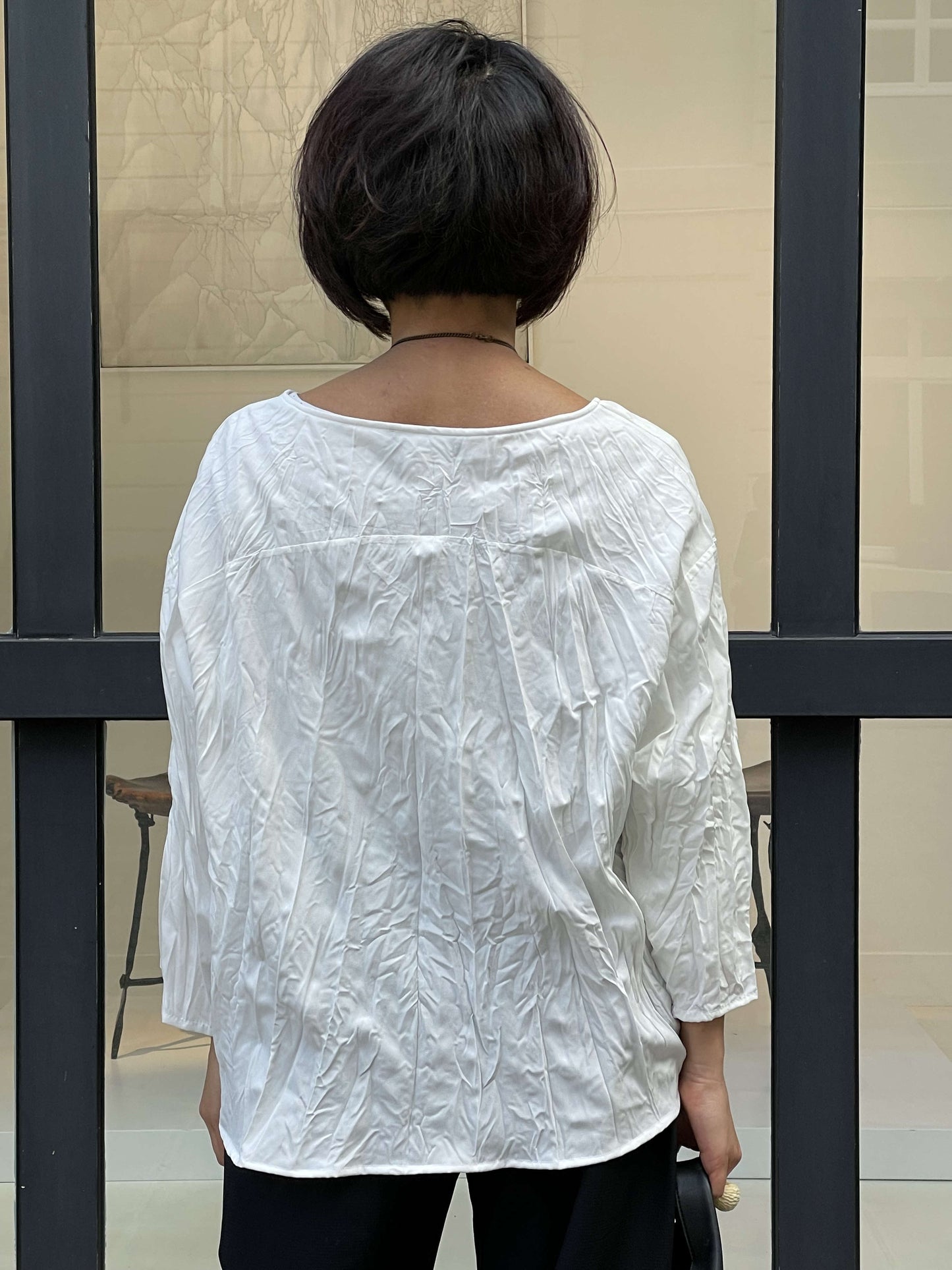 Chemise plissée blanche