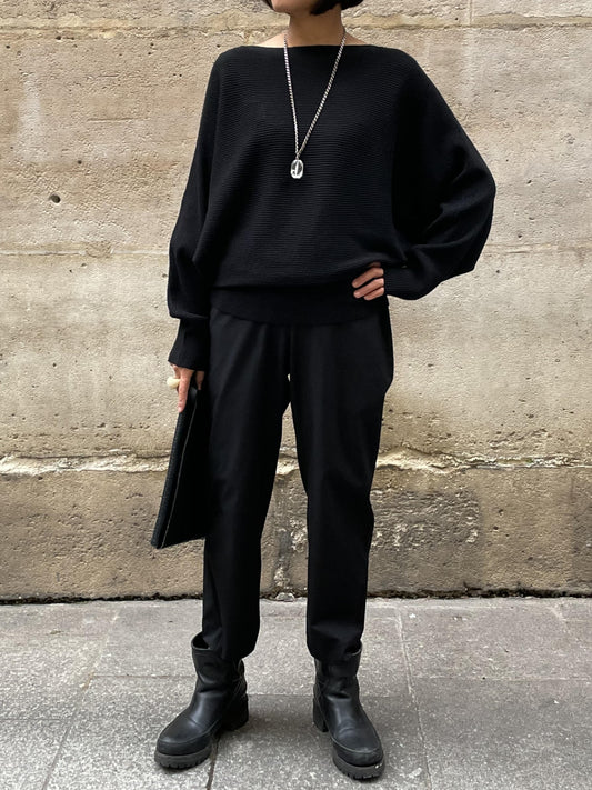 Pantalon cigarette noir