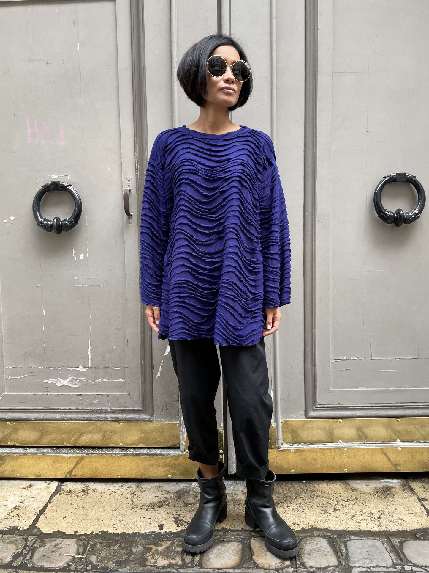Pull forme ondulée