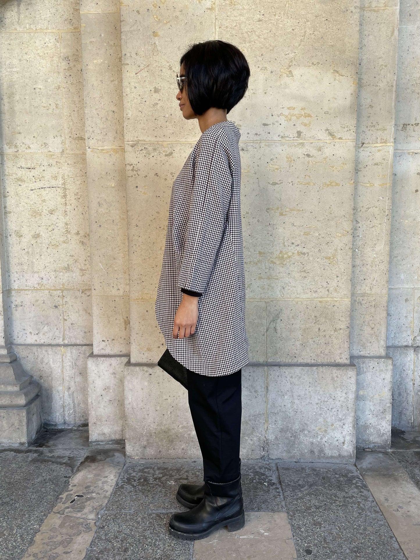 Veste chemise pied de poule